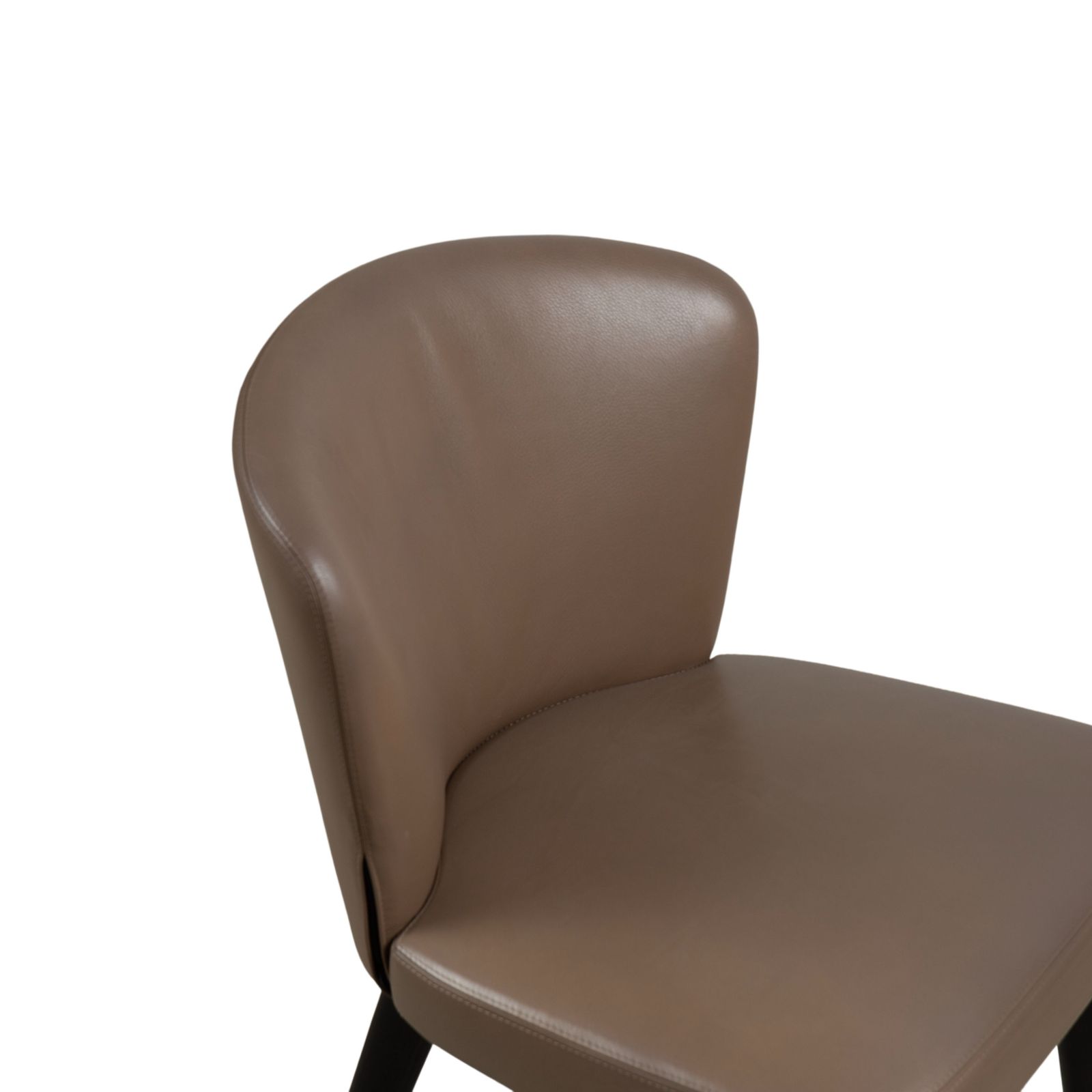 Chaise de salle à manger Minotti Aston en cuir marron photo 2346.0