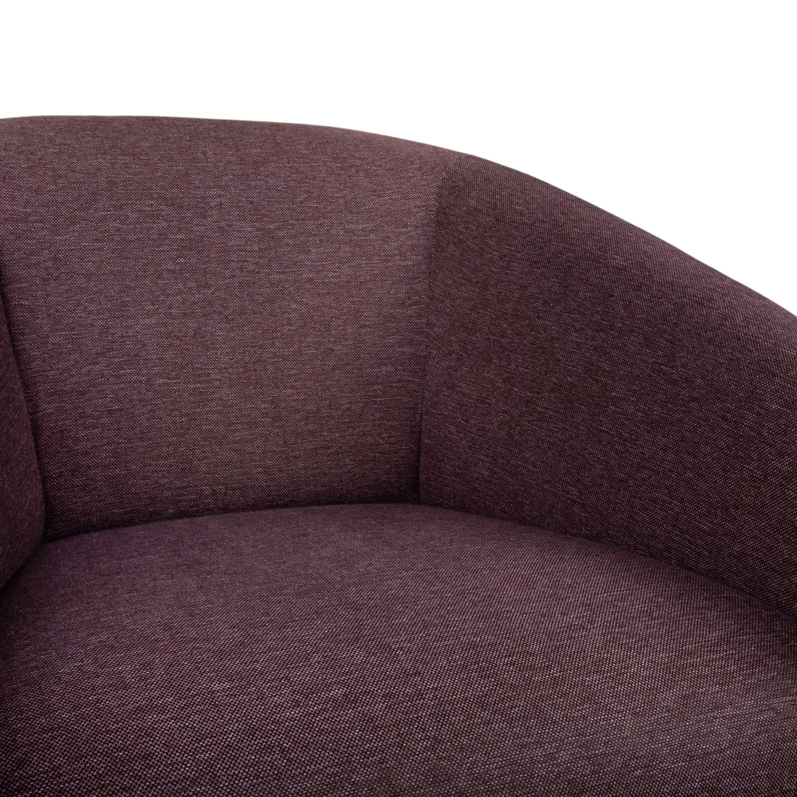Fauteuils Rolf Benz 310, lot de 2, tissu et cuir, violet bordeaux aubergine et gris clair photo 2010.0