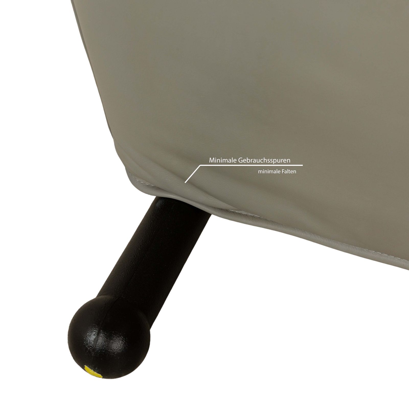 Fauteuils Arflex T-Line en cuir, gris et noir, lot de 4 photo 5809.0