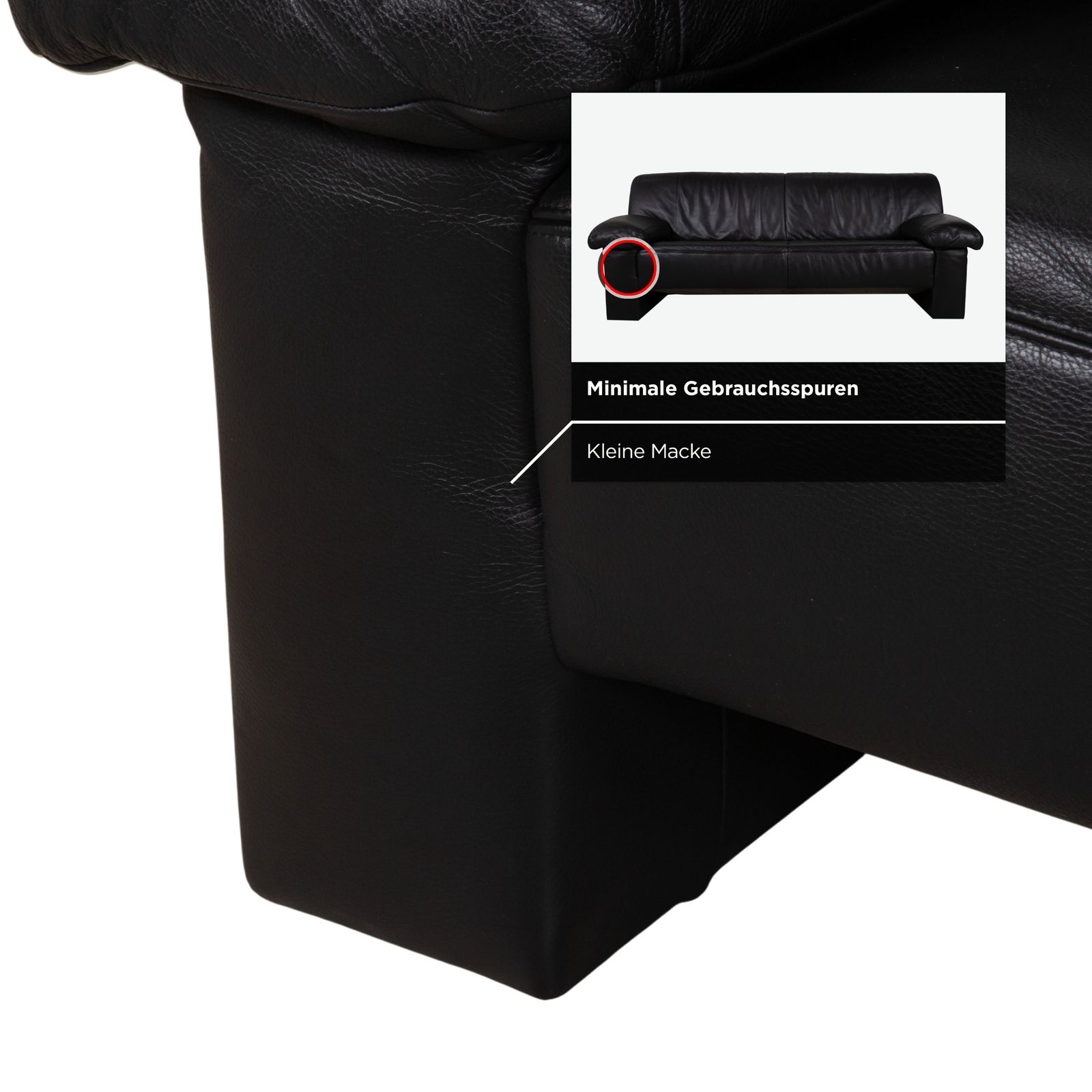 Furniture Koinor Leather Set Three Seater Two Seater Black Sofa photo