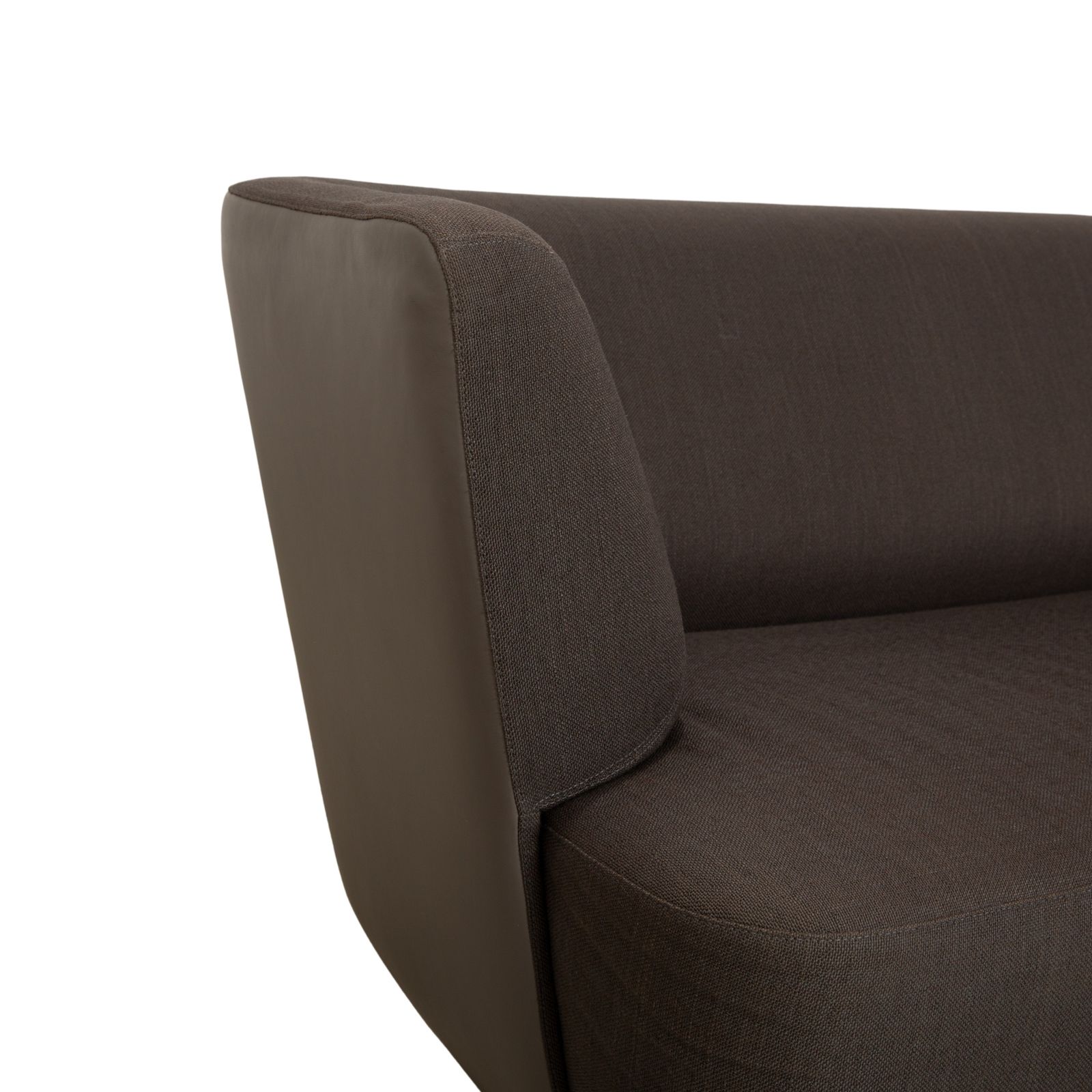 Leolux Daja Fabric Three Seater Grey Leather Sofa photo vinterior