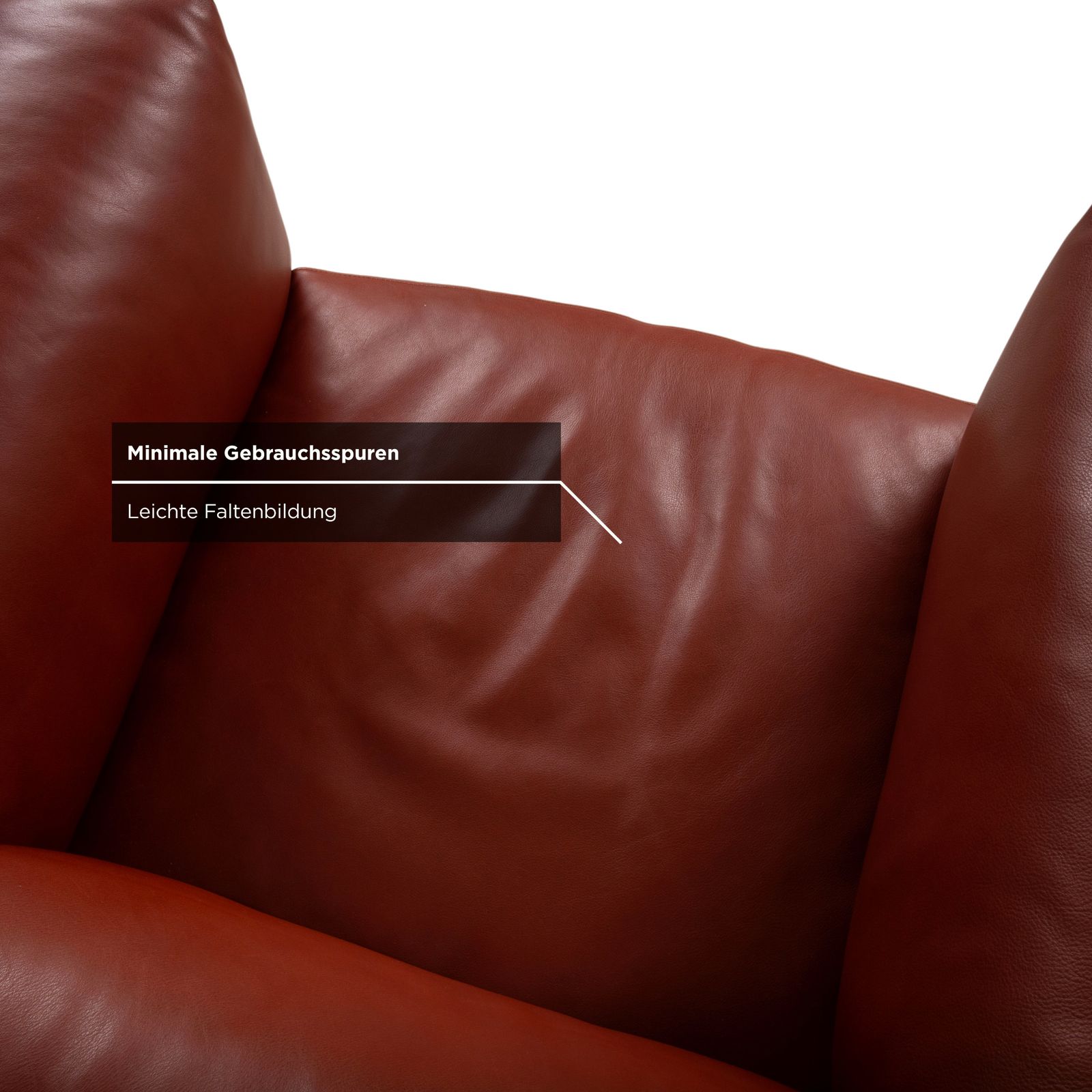 Walter Knoll Living Landscape Set 3x 755 Leather Armchairs Red Terracotta photo vintage