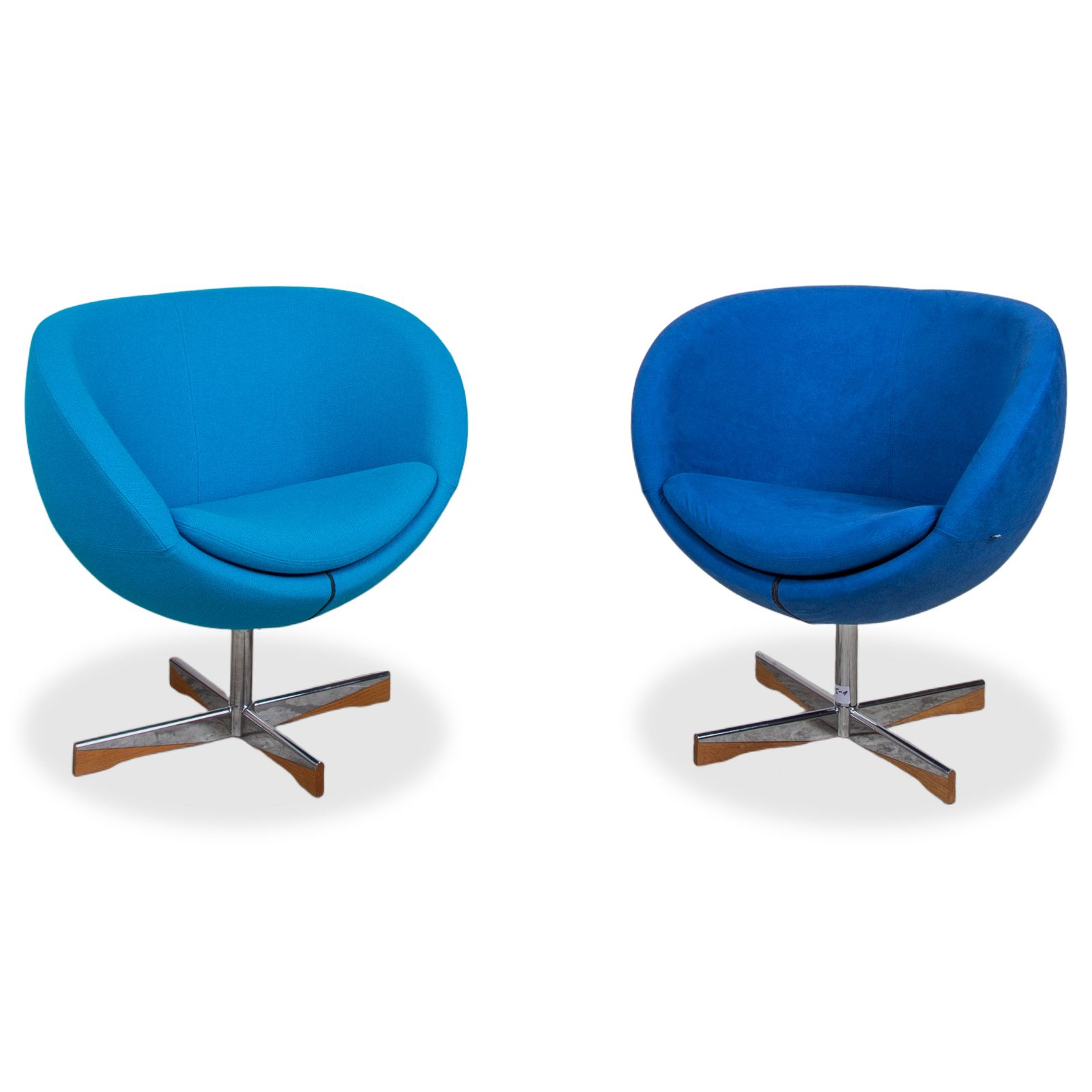 Fauteuil Varier Planet en tissu, bleu, bleu foncé, bleu clair, turquoise, fonction pivotante