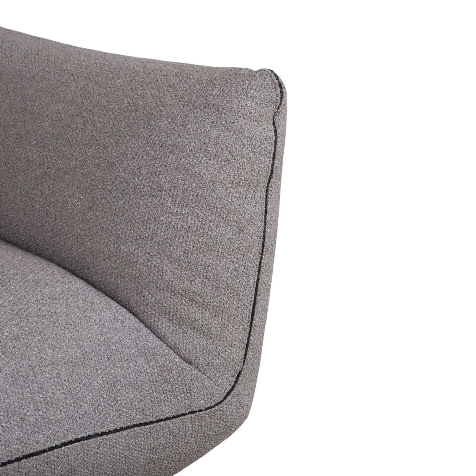 Canapé 2 places et pouf Cor Jalis en tissu gris photo vinterior