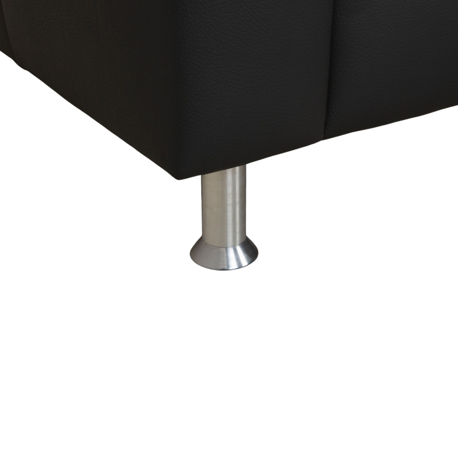 photo furniture Mondo Leren Tweezitsbank Donkergrijs met Hoofdsteun