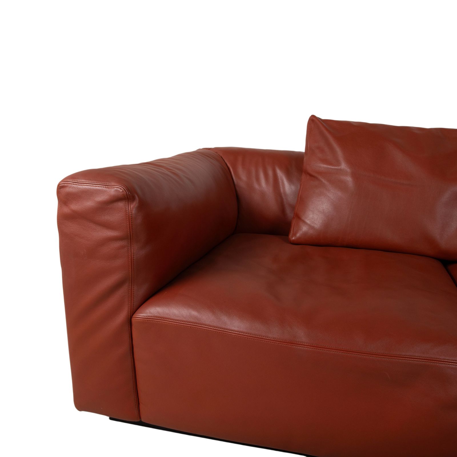 Ensemble canapé d'angle Walter Knoll Living Landscape 755 en cuir rouge terracotta photo vinterior