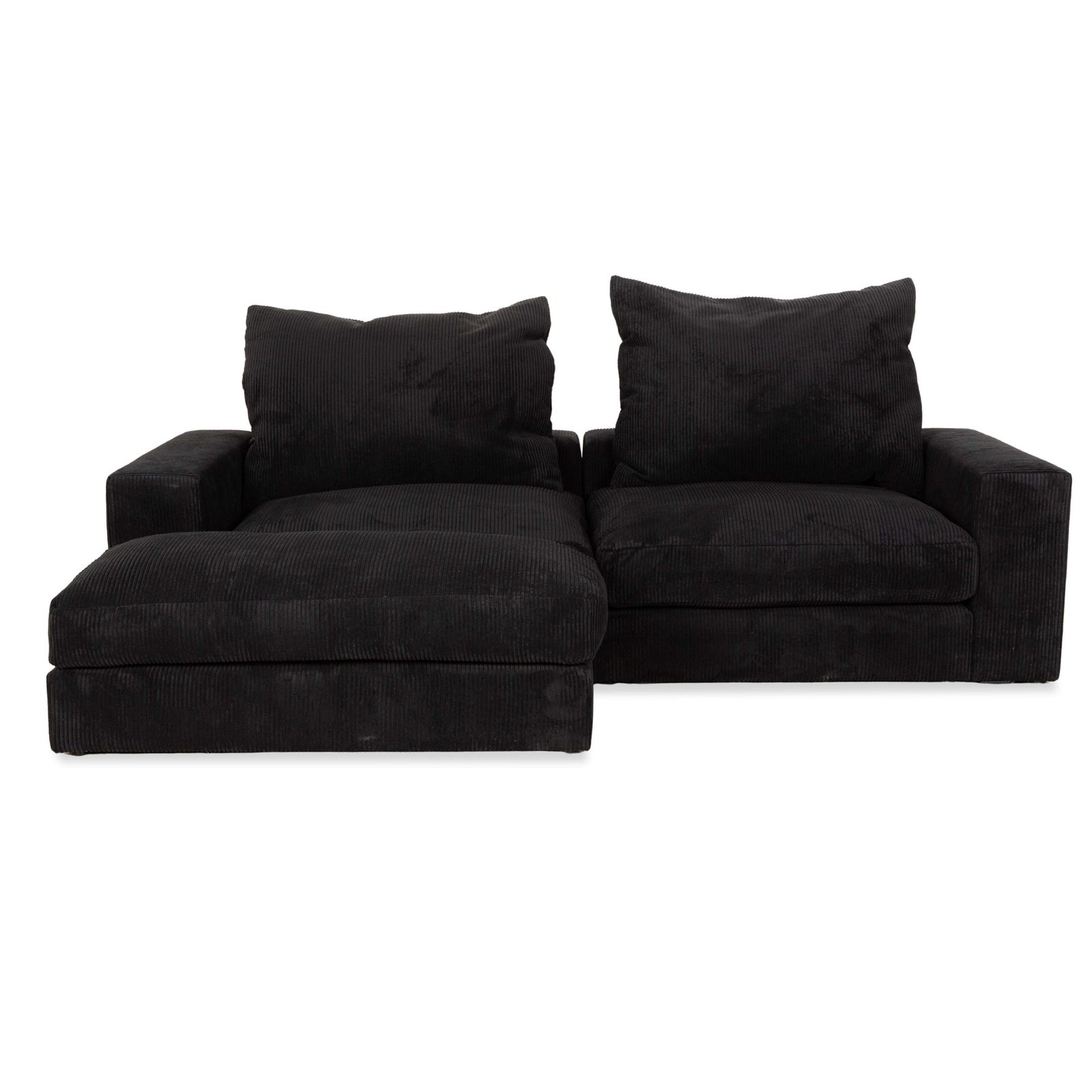 Mycs Flayr Fabric Four Seater Incl. Stool Black Couch