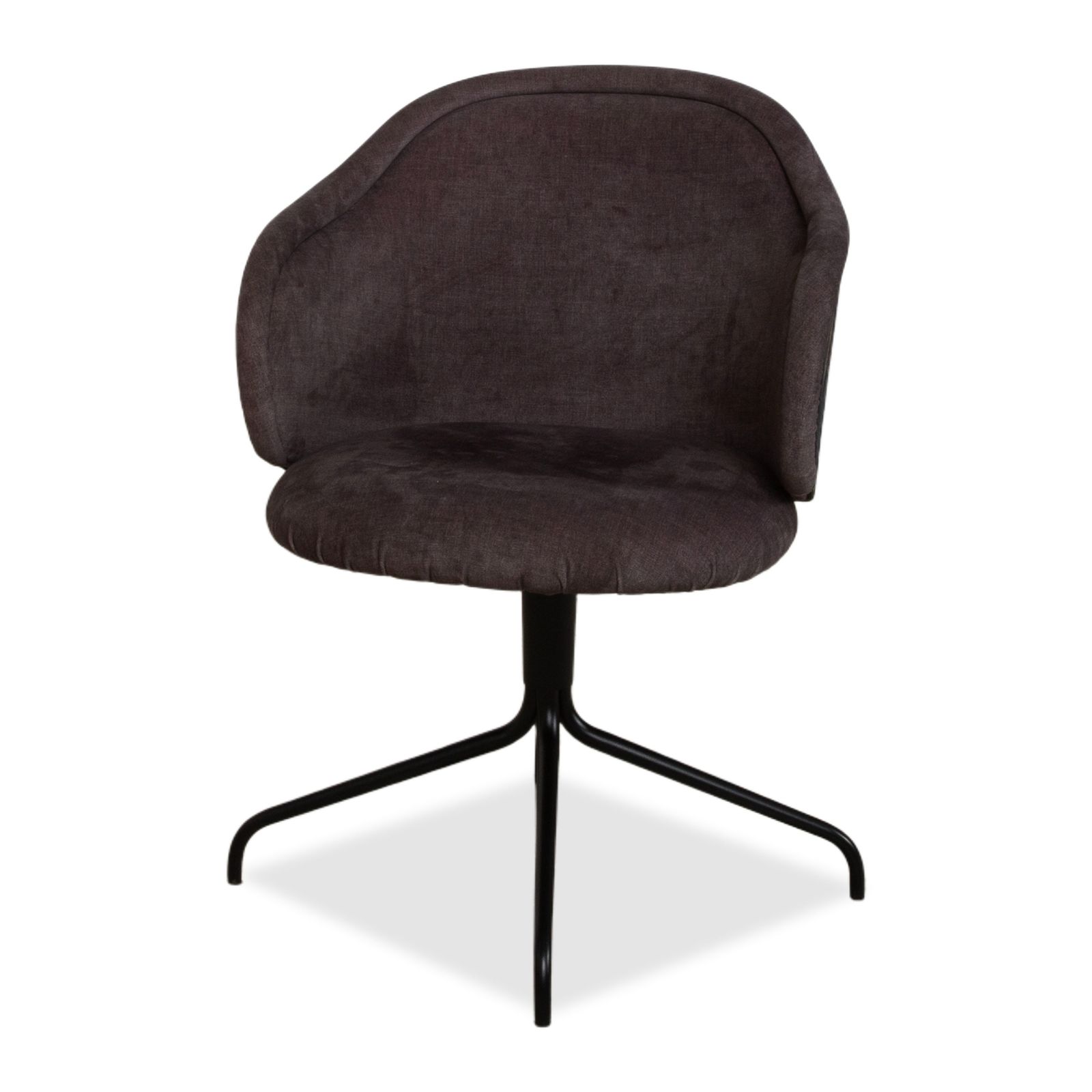 Set van 4 Freifrau Ona stoelen met bekleding en banken, bruin en grijs met patroon photo vinterior