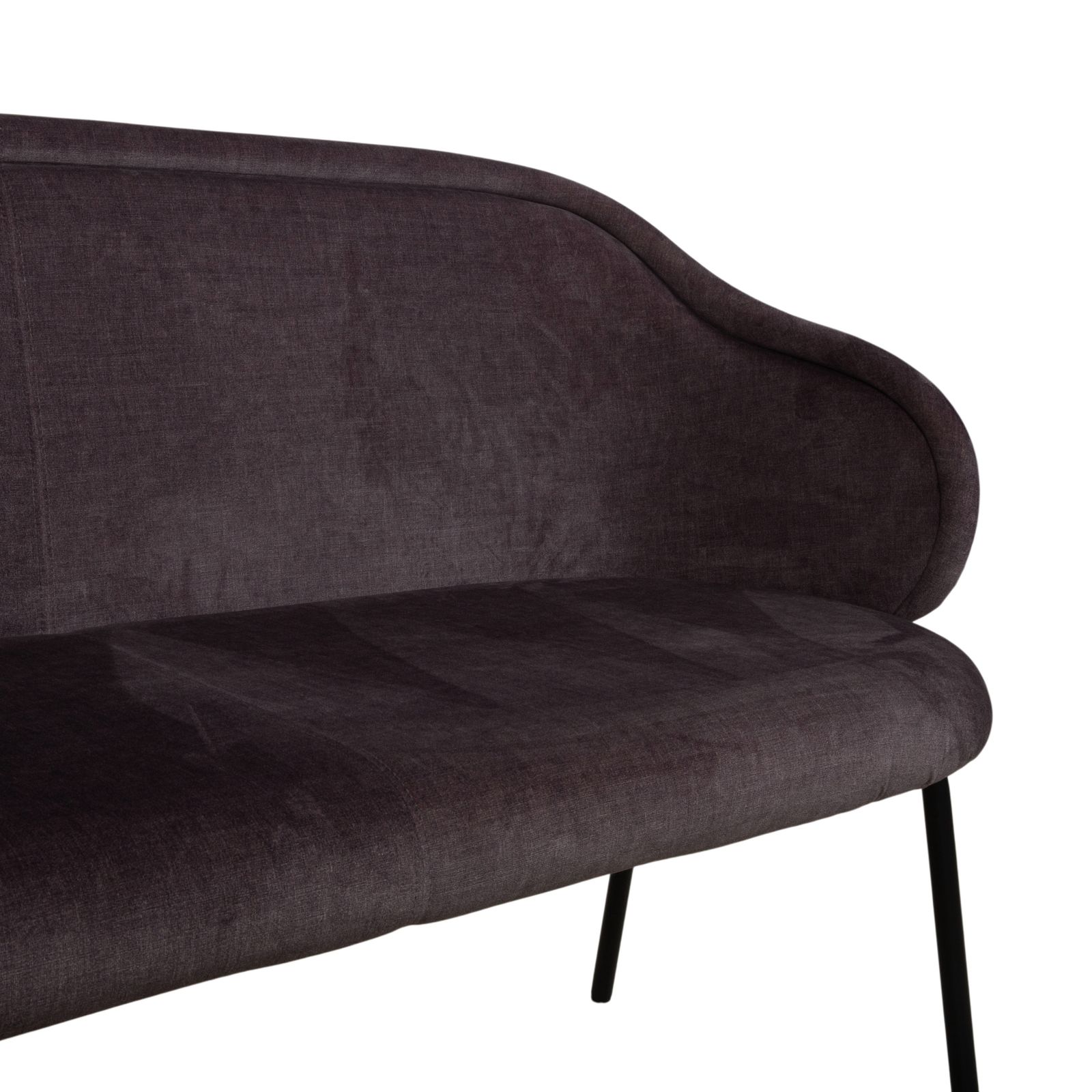 photo furniture Set van 4 Freifrau Ona stoelen met bekleding en banken, bruin en grijs met patroon