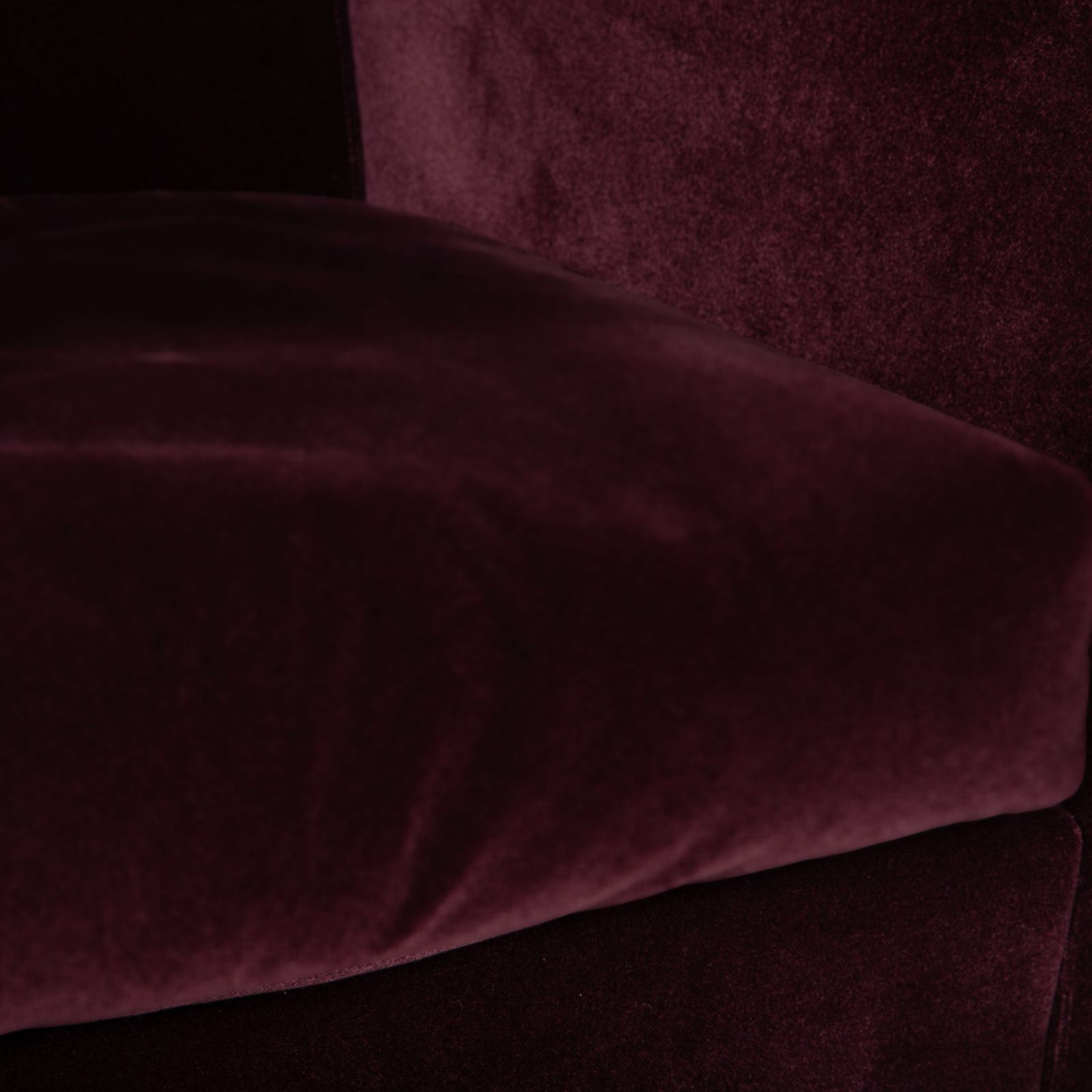 photo furniture Brühl Embrace Fauteuil Set Stof Chroom Velours Fluweel Paars Aubergine Manuele Functie