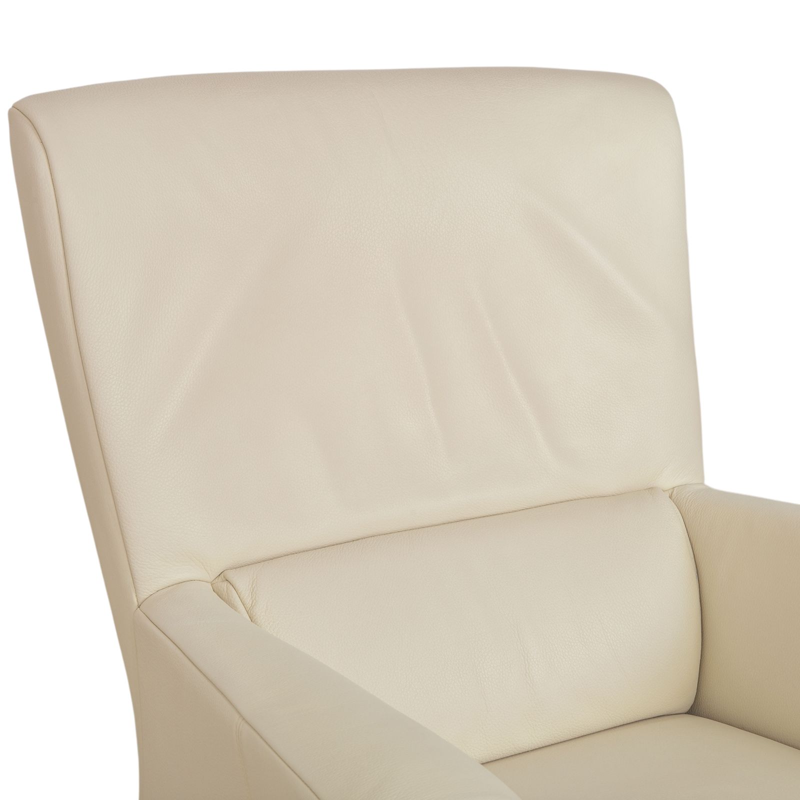 Lot de 2 fauteuils Rolf Benz 322 en cuir blanc crème photo for sale