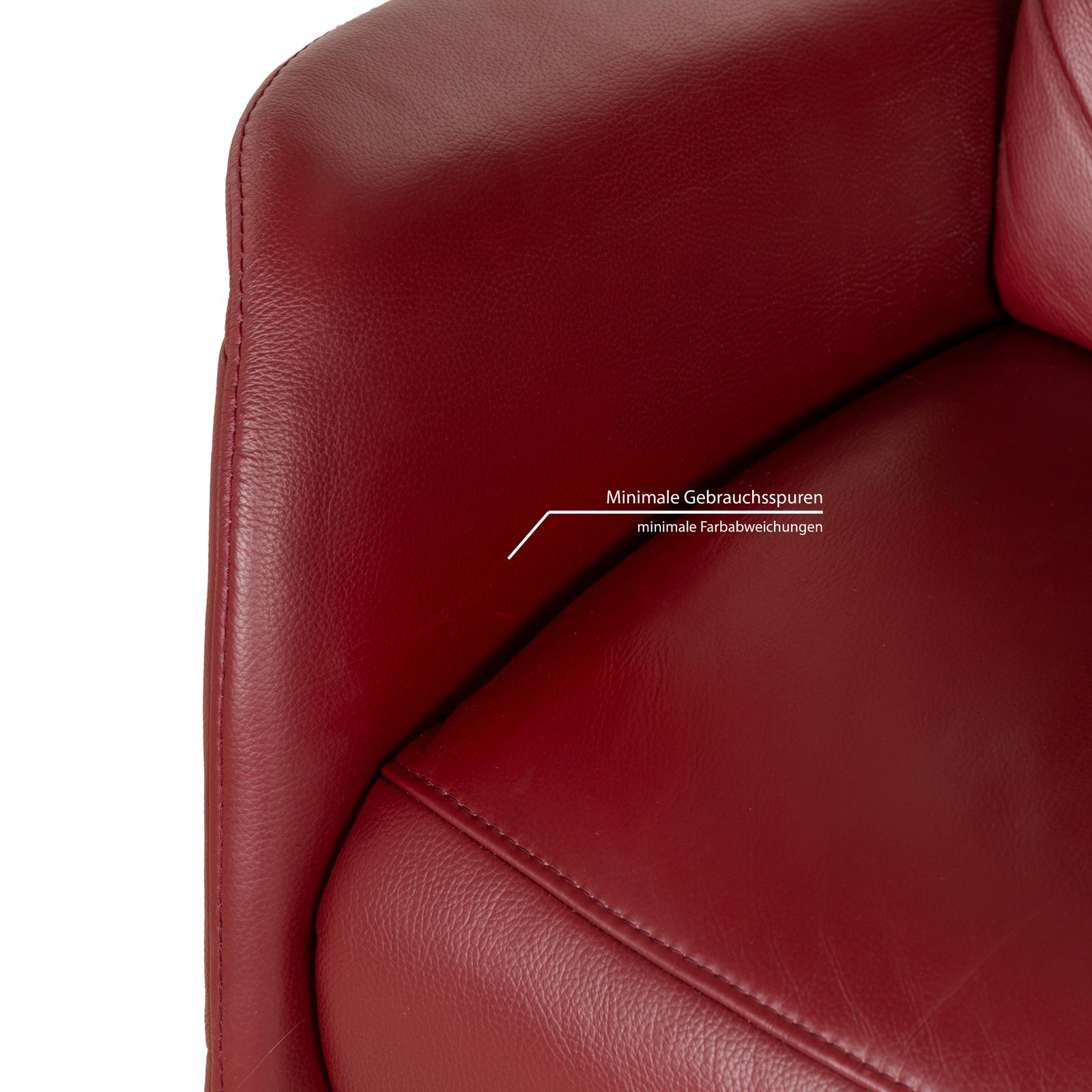 photo furniture Ensemble de canapés Himolla Cumuly en cuir rouge foncé, trois places