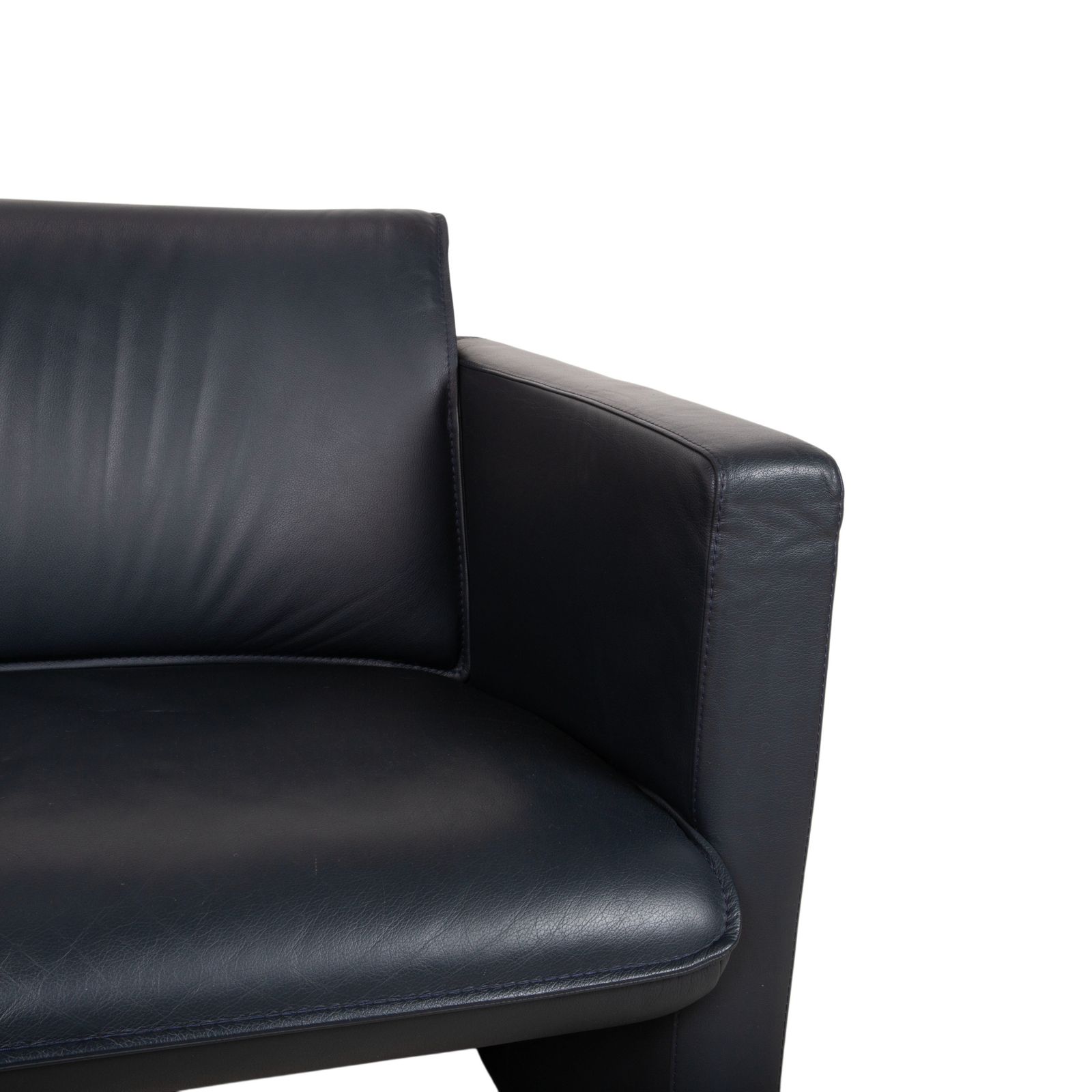 photo furniture Ensemble de canapés Leolux 3 places et 2 places en cuir bleu foncé