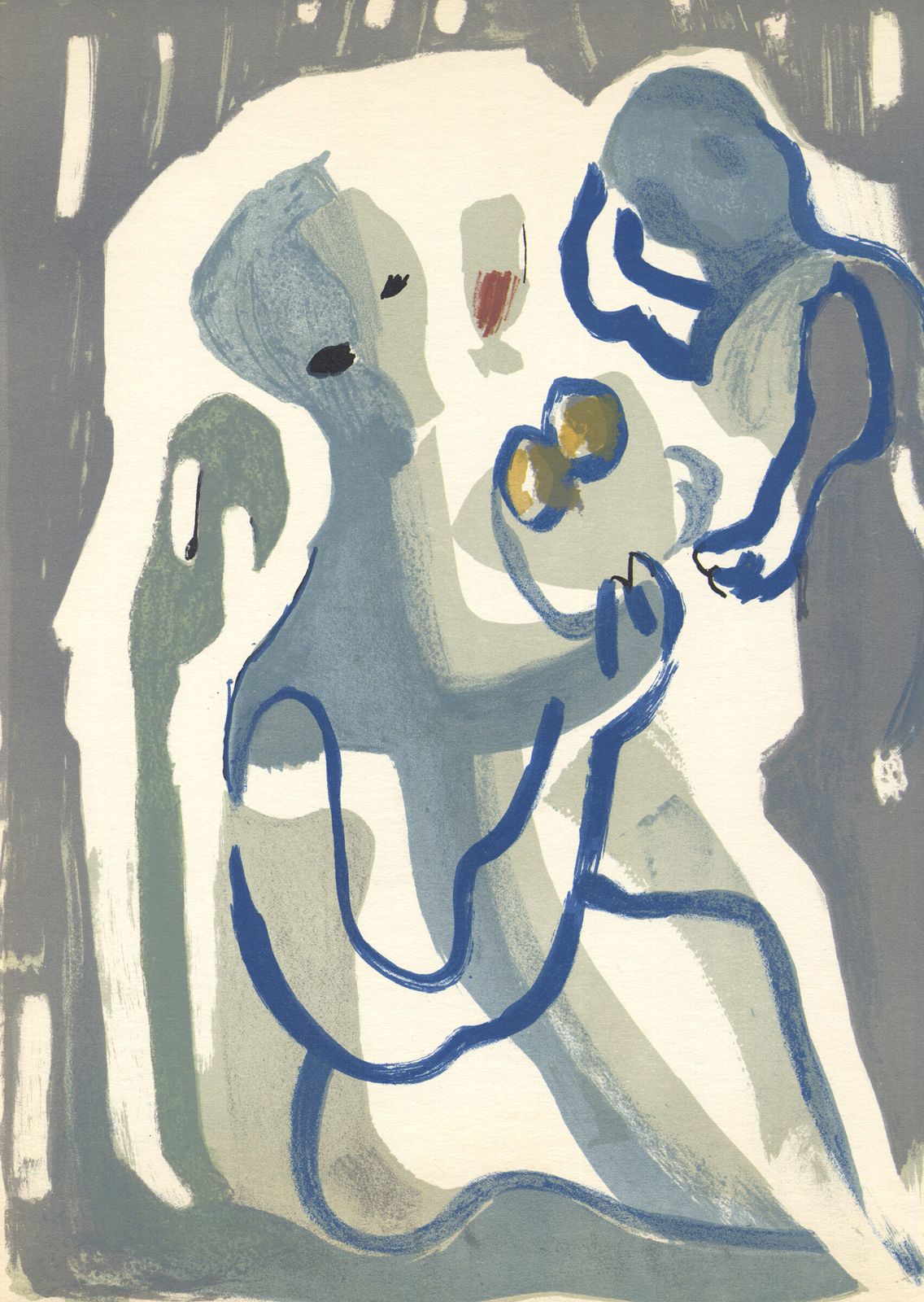 Gelimiteerde editie lithografie uit de jaren 1960 van Francisco Borès photo furniture