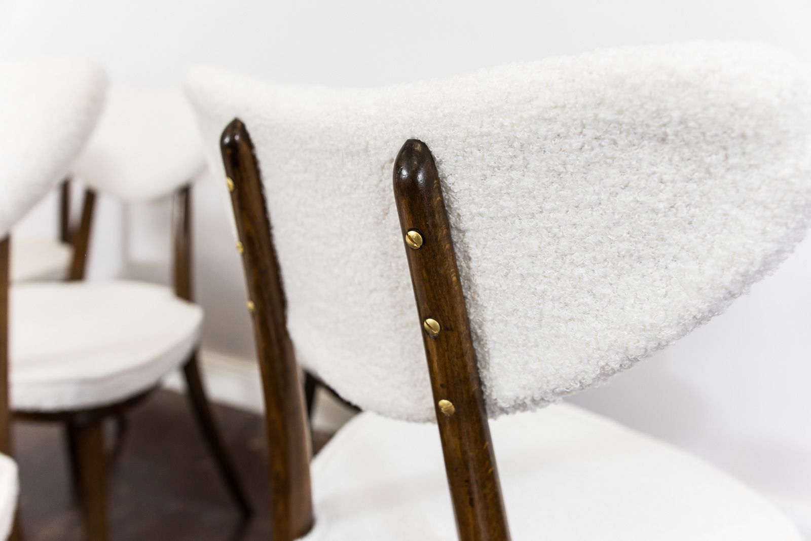 1999.0 Mid Century Modern Dining Chairs No 124 By H & J Kurmanowicz, Poland, 1950's, Set Of 6 photo