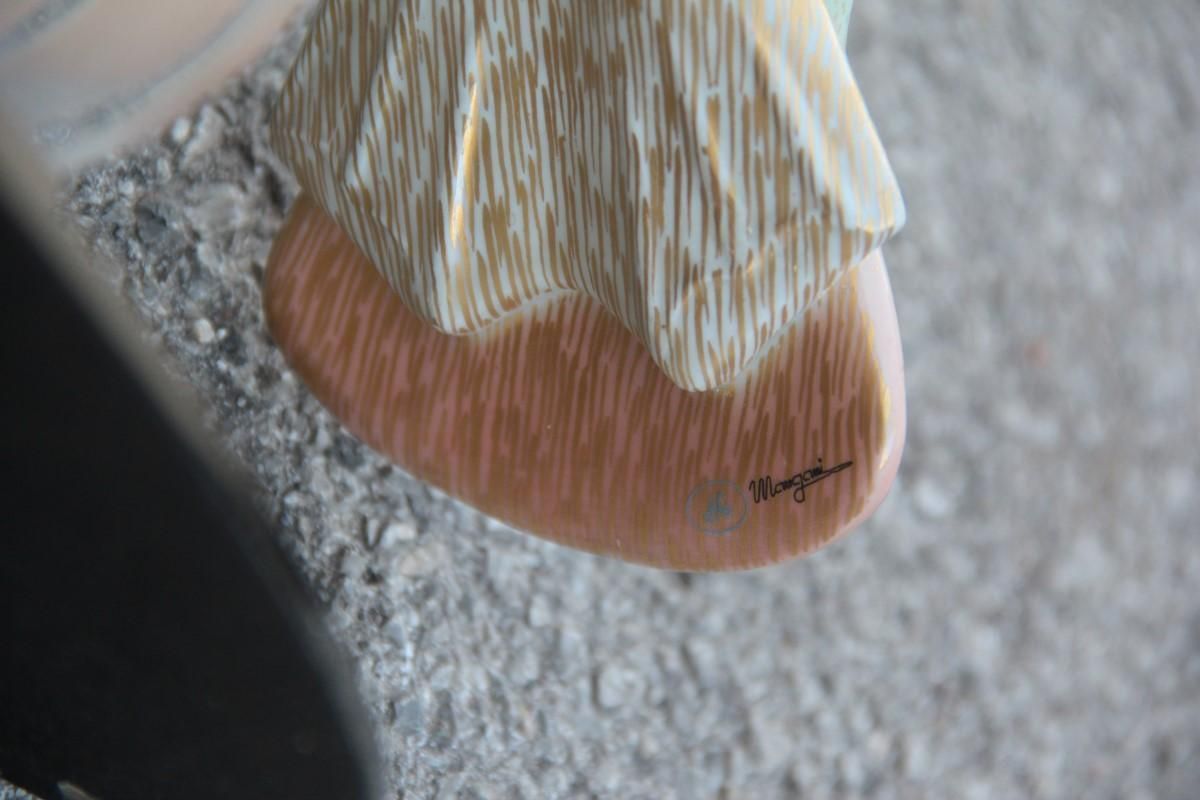 Giulia Mangani Duck In Lucite Porcelain Gold 1970 Silver Metal Made In Italy photo vintage