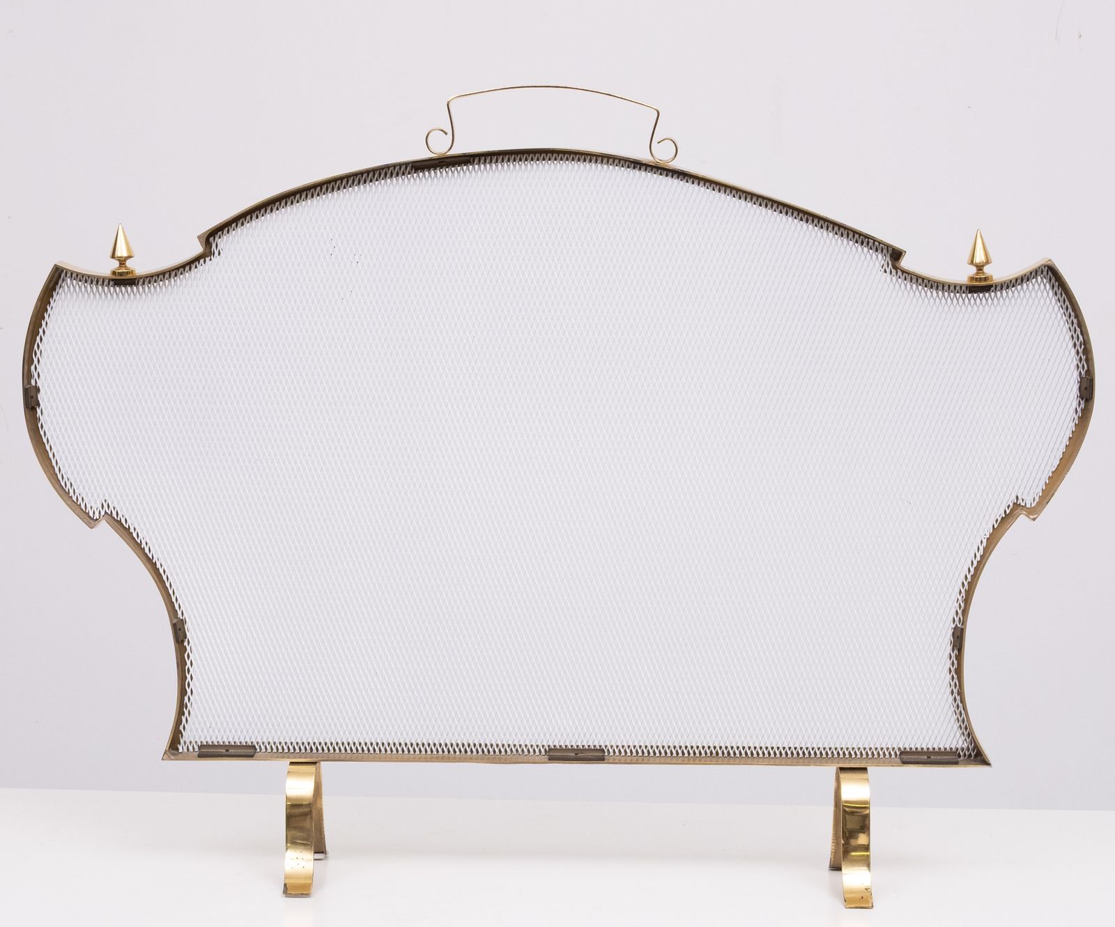 Hollywood Regency Messing Haardscherm jaren 1970 Frankrijk photo Woonaccessoires