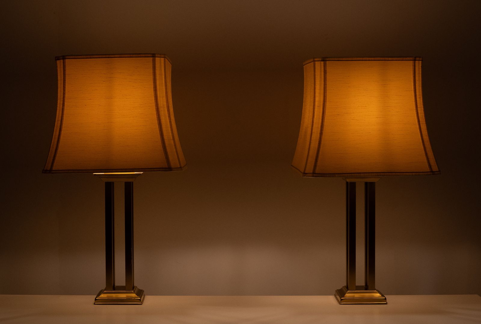 Form Leuchten Hollywood Brass Table Lamps 1970s Germany photo vinterior