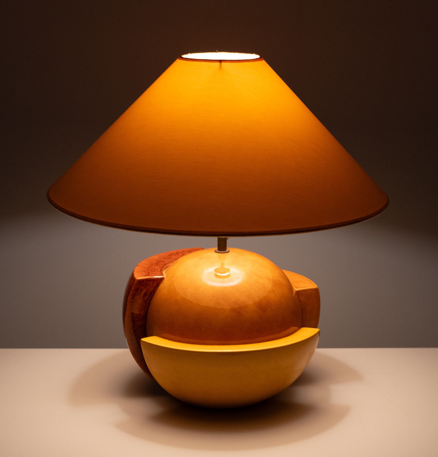 photo furniture Stunning François Chatain Post Modern Ceramic Table Lamp 1980s France