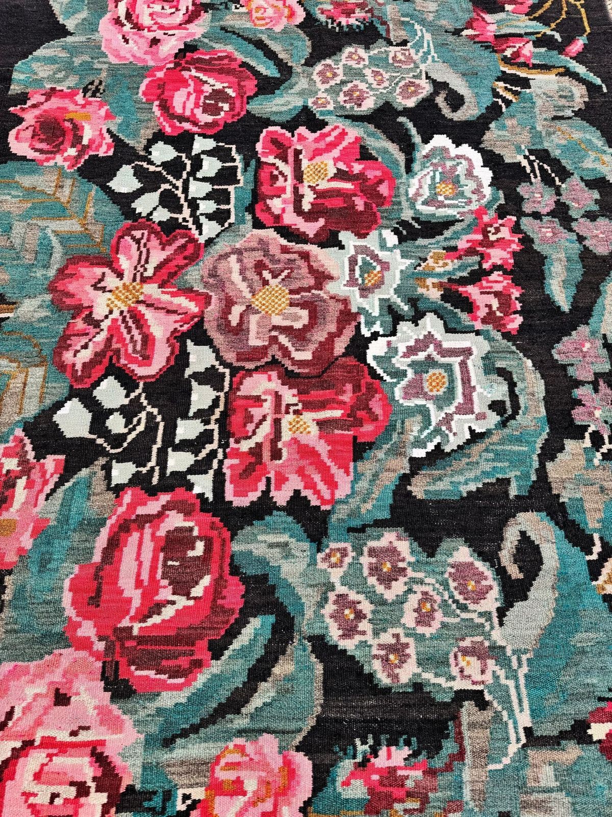Vintage Bessarabian Kilim 2,21m X 1,30m photo vintage
