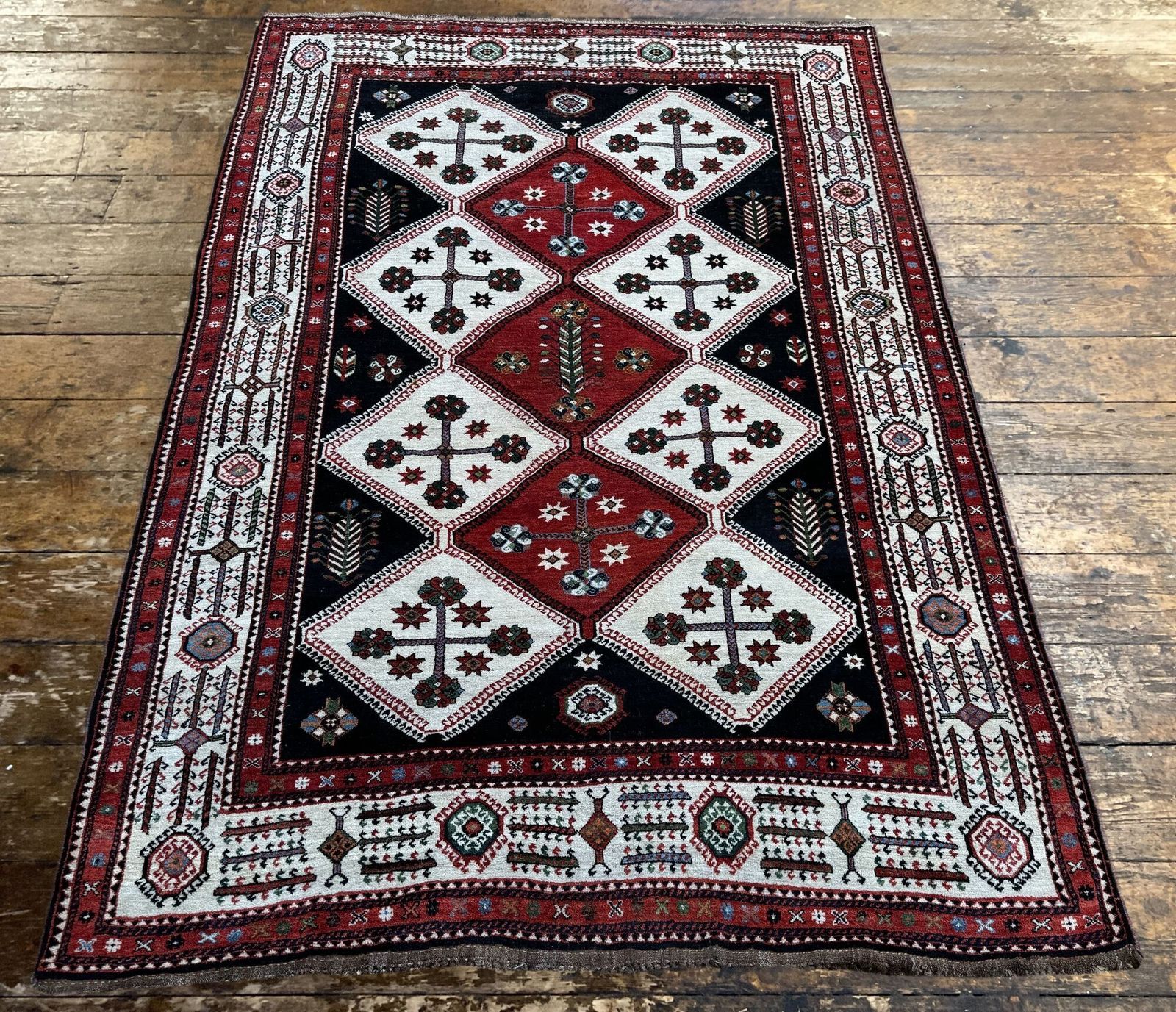 Antiek Lori Tapijt 3,01 m x 2,11 m photo Textiel
