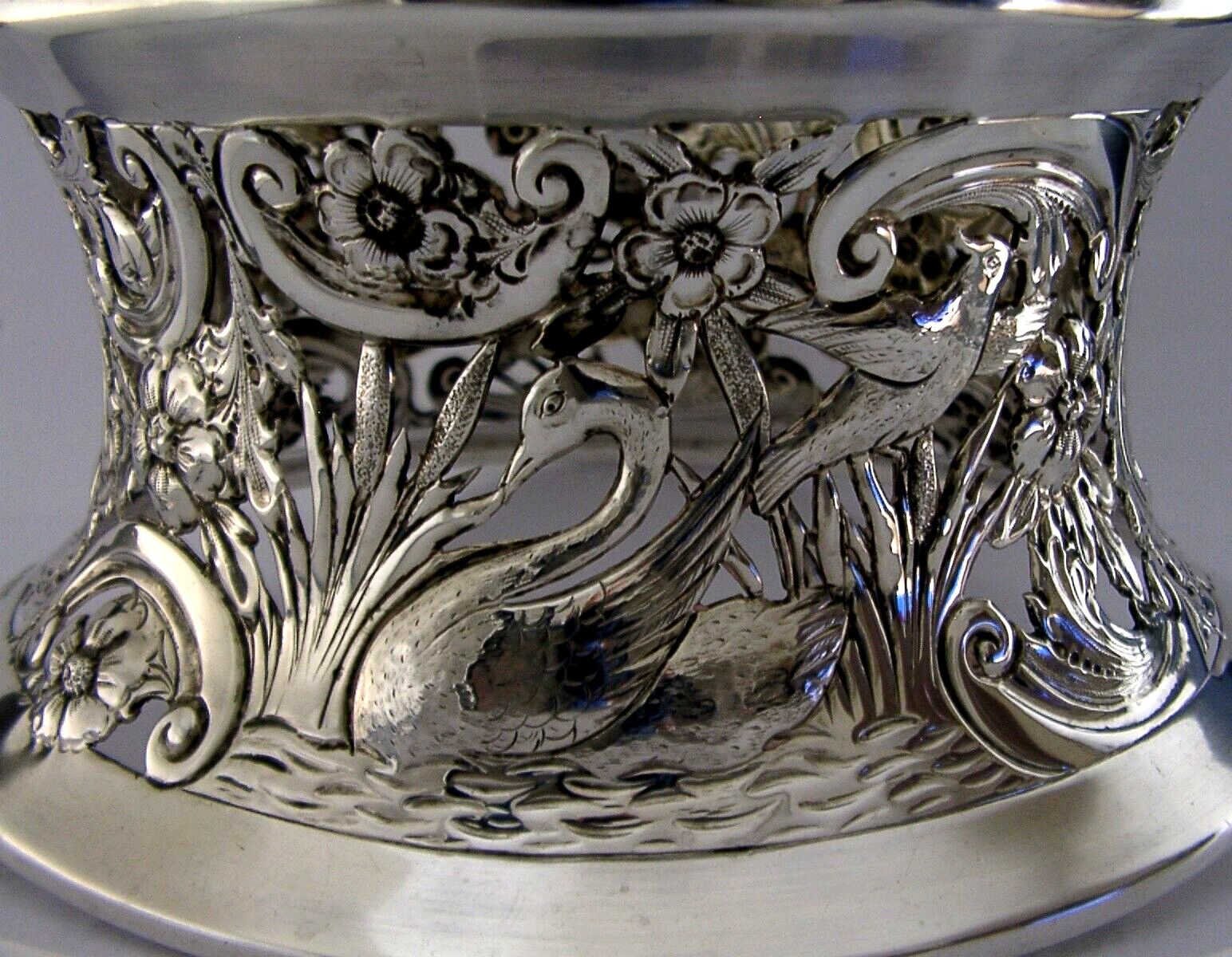 Porte-plat d'époque en argent sterling 925, armoiries de la famille Jennens, 352 g, 1908 photo vinterior