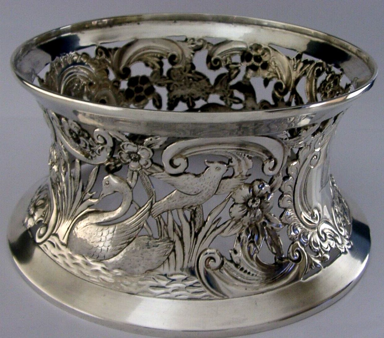 Porte-plat d'époque en argent sterling 925, armoiries de la famille Jennens, 352 g, 1908 photo buy