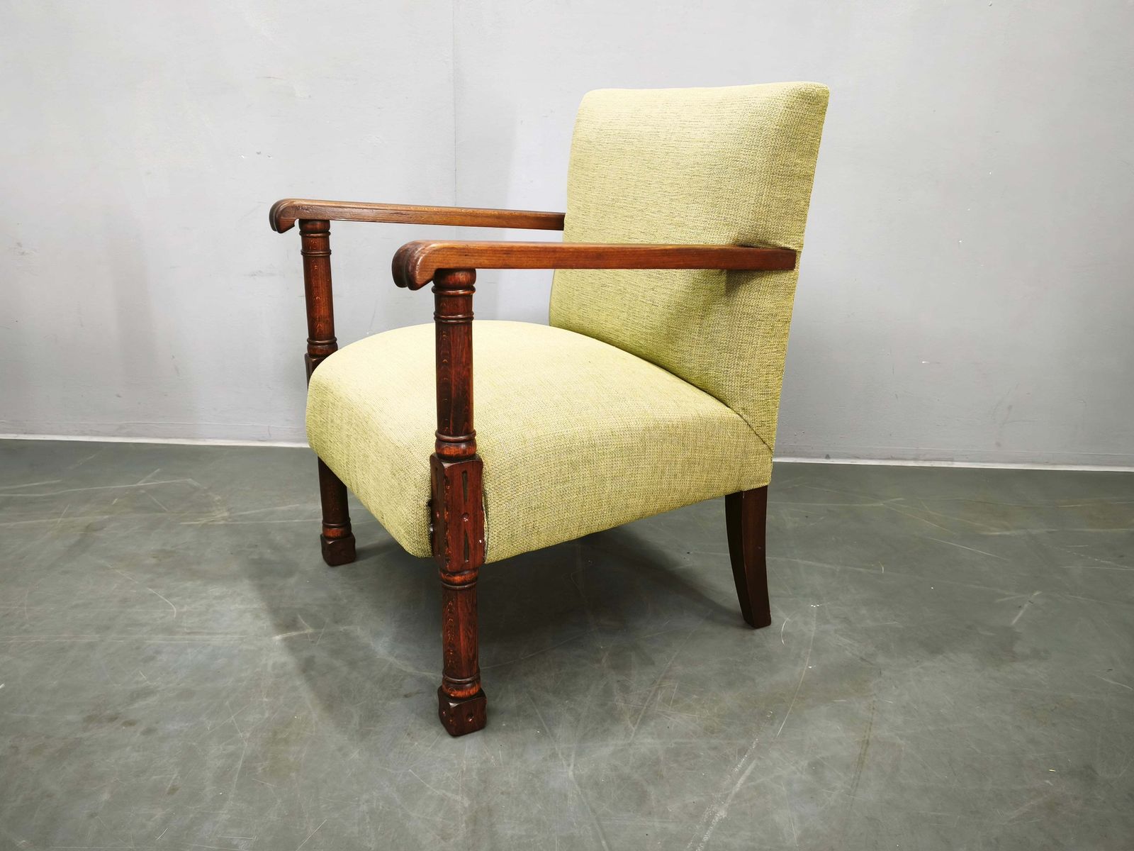 photo vinterior Art Deco Fauteuil in Beukenhout, Tsjechoslowakije, ca. 1935-1945