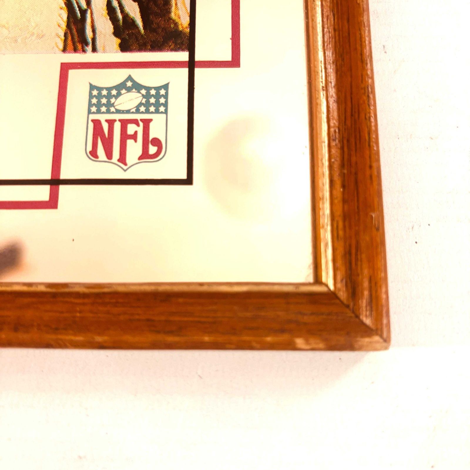 141.0 Vintage Chuck Ren Kansas City Chiefs NFL Theme Art Mirror by DAMAC Inc. ca. 1979 photo