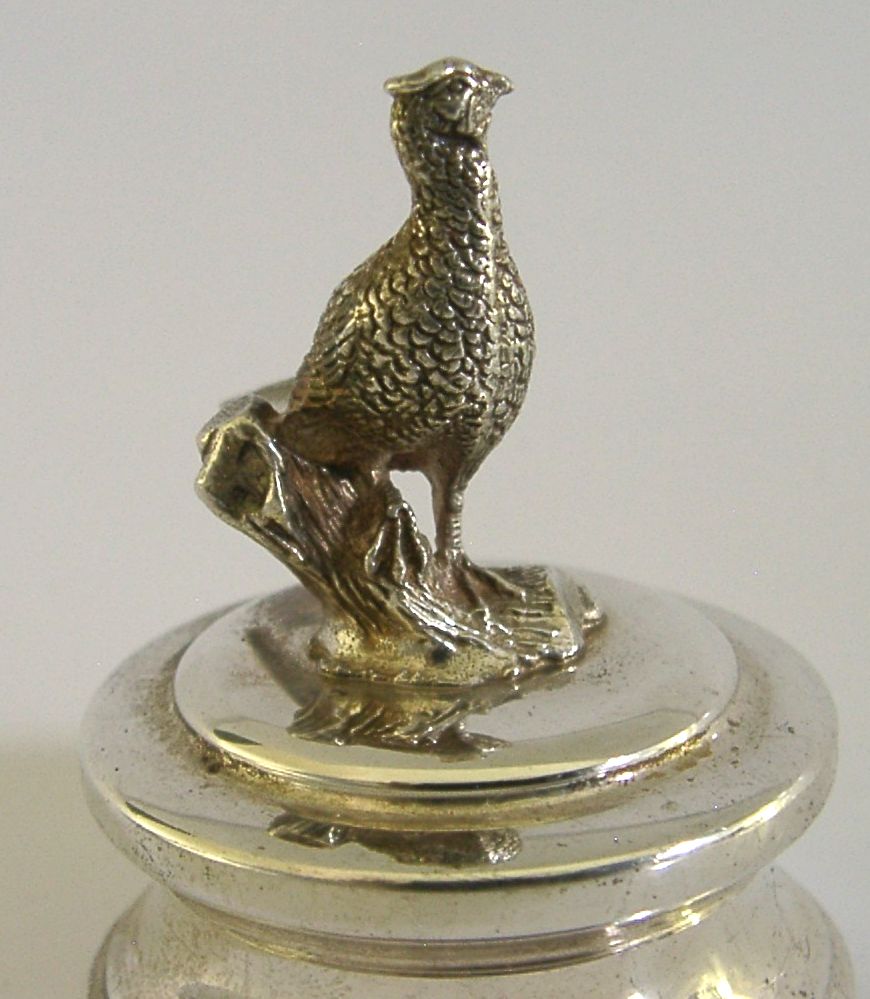 Sterling Zilveren Fazant Figuur Presse-papier 2000 Bureauobject Dier Vogel photo for sale