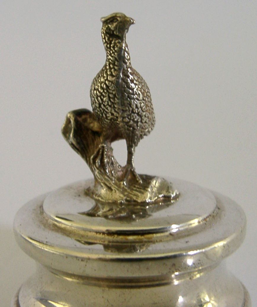 Sterling Zilveren Fazant Figuur Presse-papier 2000 Bureauobject Dier Vogel photo Woonaccessoires