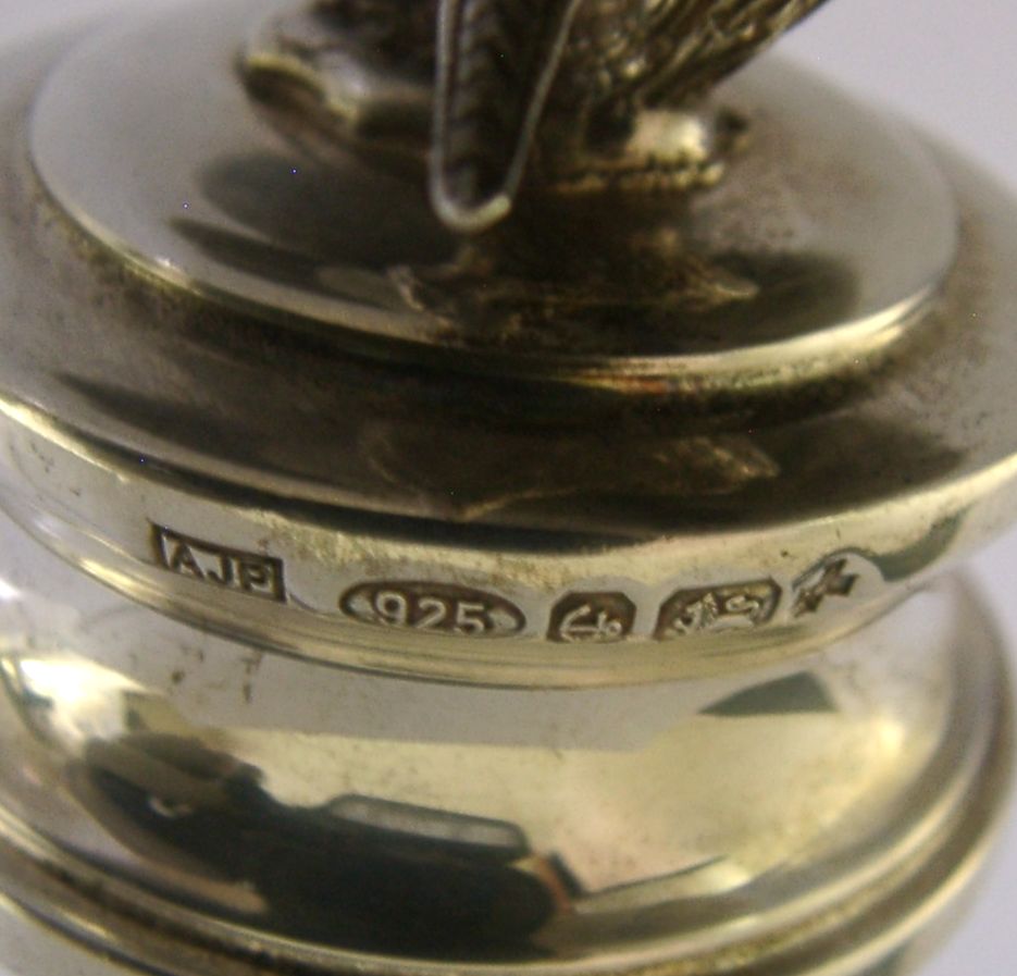 Sterling Silver Pheasant Figure Paper Weight 2000 Desk Item Animal Bird photo vinterior
