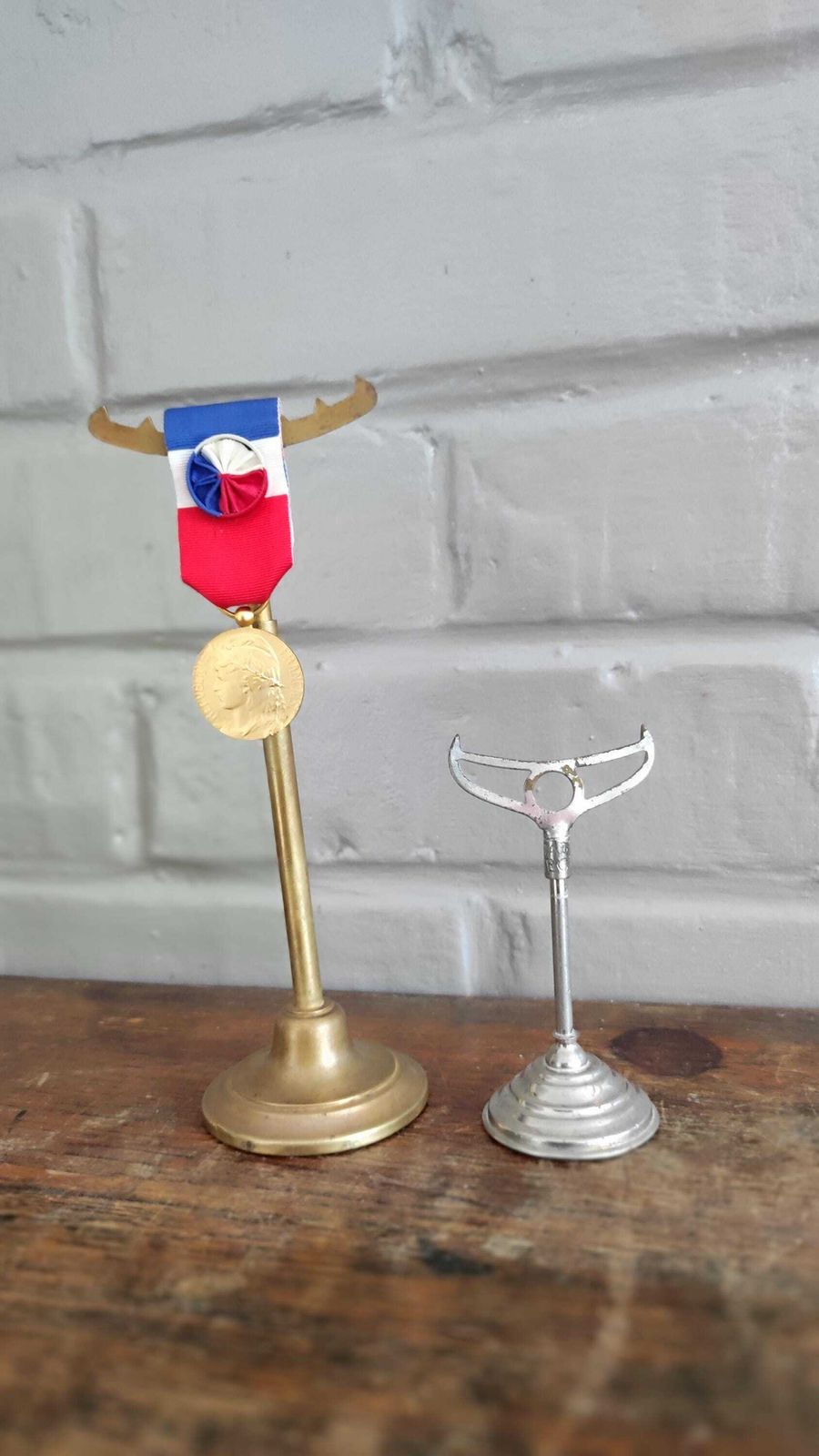 Antique French Earrings Jewelry Display Stand Set Of 2, Siegel Paris Lamachineabr photo vinterior