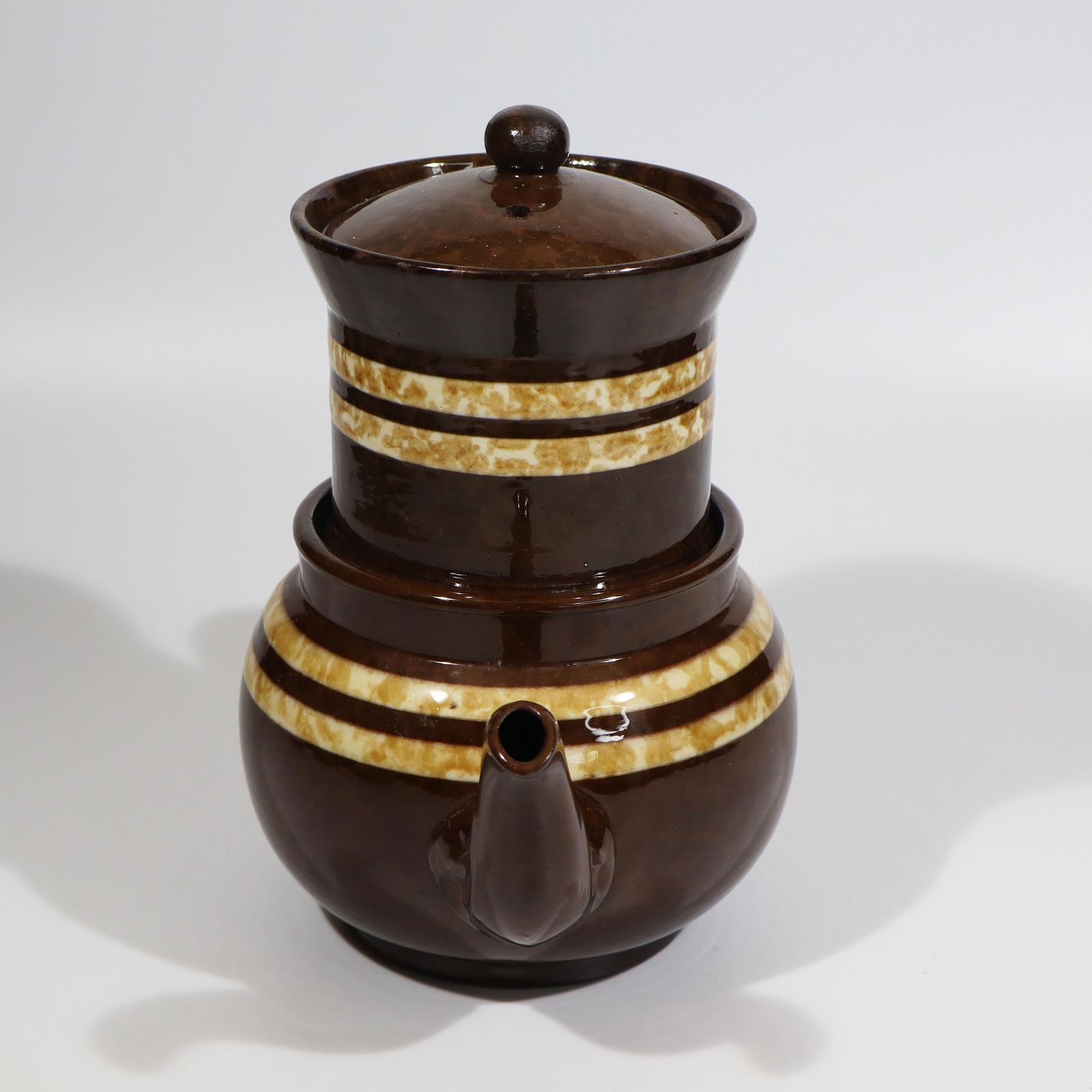 Cafetière vintage marron et crème avec filtre Villeroy & Boch Luxembourg photo vinterior