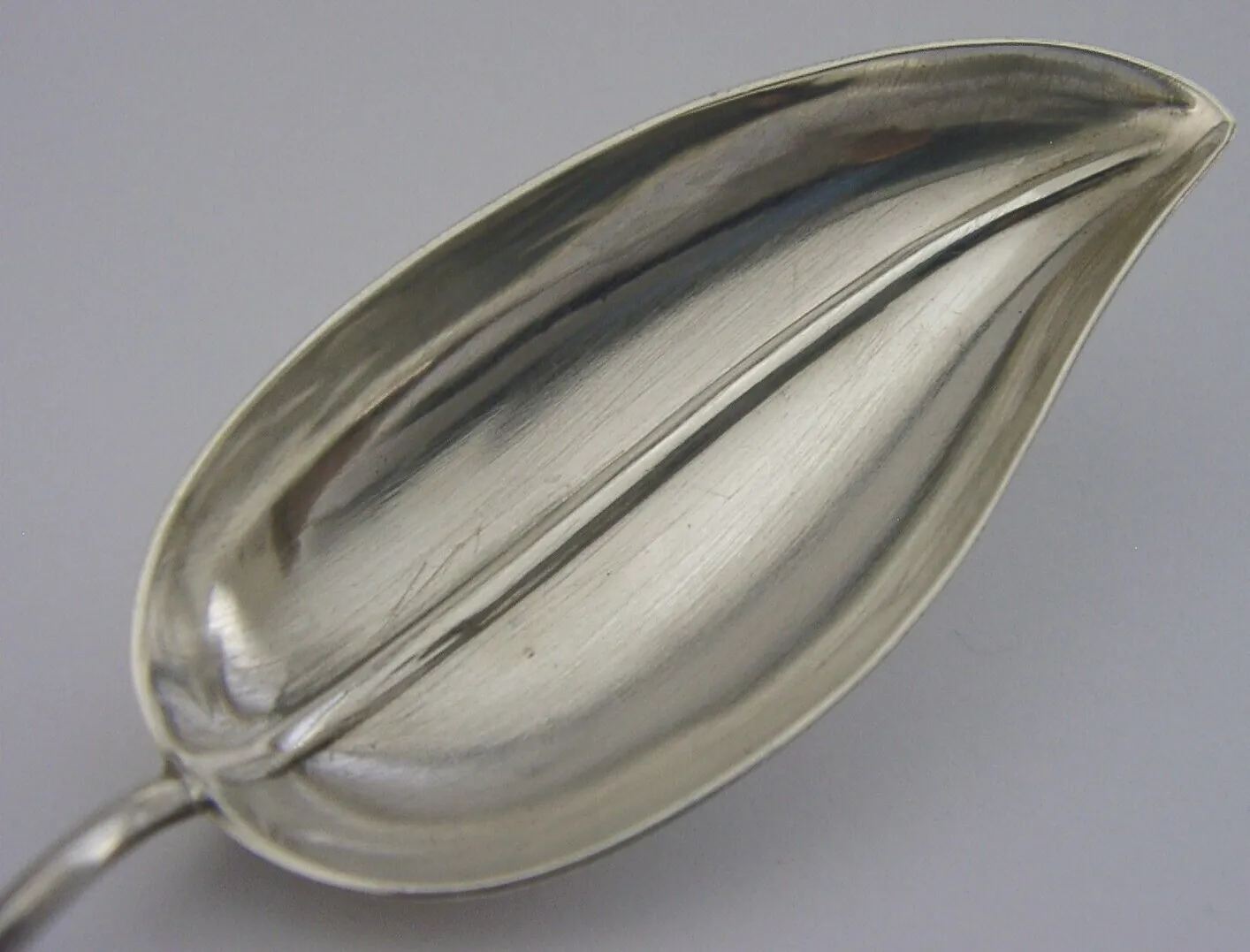 Novelty Art Nouveau Sterling Silver Leaf Caddy Spoon C1900 American Antique photo furniture