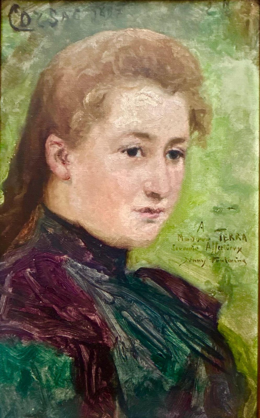 Frans schilderij ca. jaren 1890, Jenny Fontaine (1862 1938), olieverf op doek, vrouwenportret, portrettist, Parijse dame photo for sale