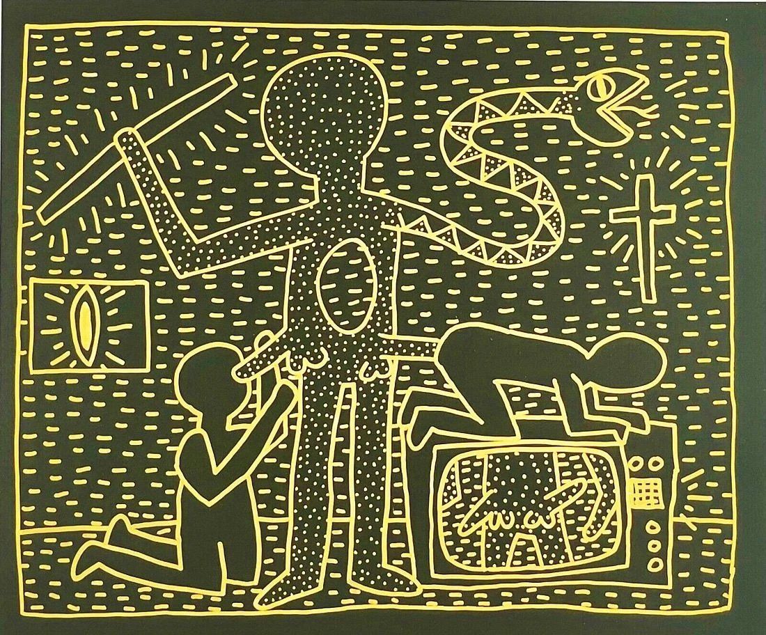 Naar Keith Haring, Pop Shop, ca. jaren 1980, print, papier