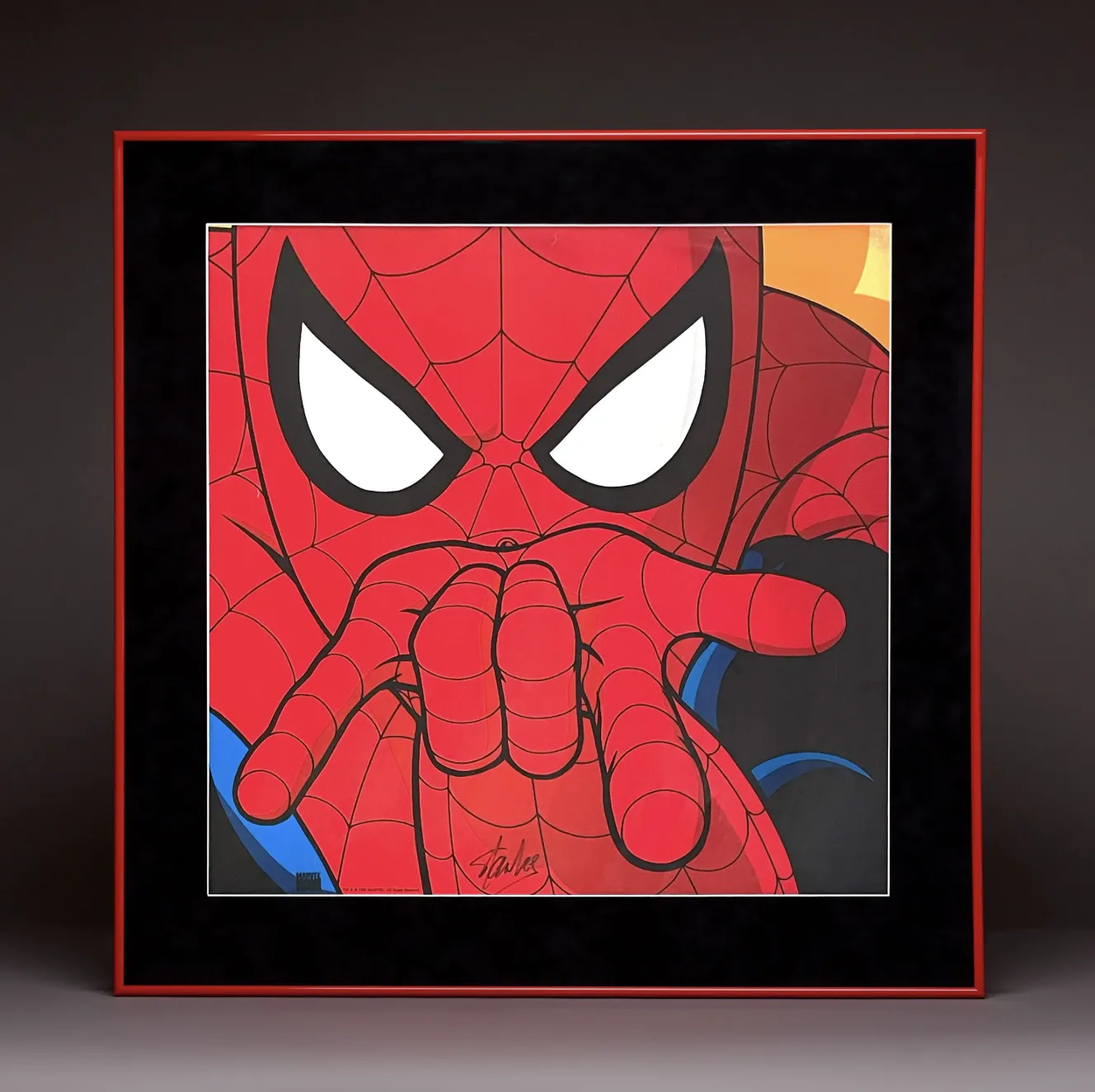 Spider Man Classic Poster Display Signed By Stan Lee