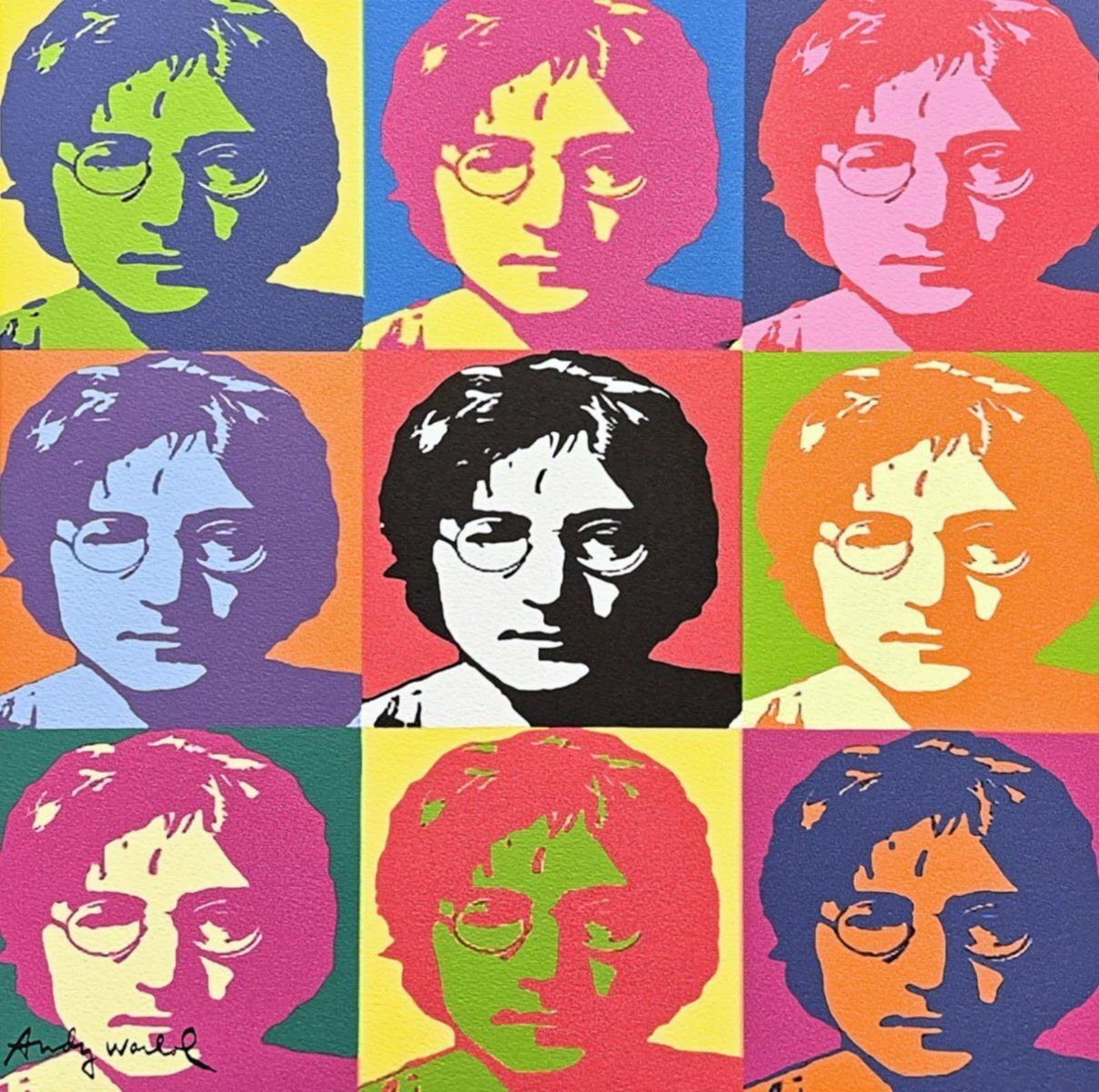 Naar Andy Warhol, 9x John Lennon, jaren 1980, print photo furniture