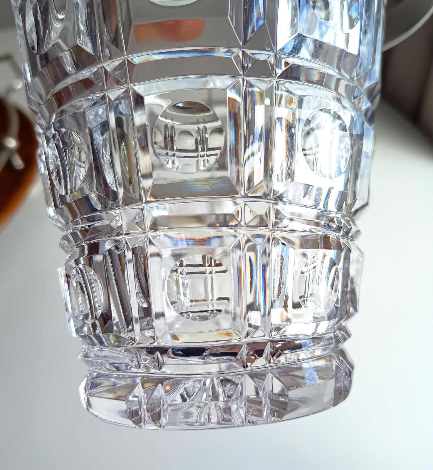 photo buy Mid Century Bistro IJsemmer, Jean Couzon Rhadango, Verzilverd, Blok en Lenssnede Kristal