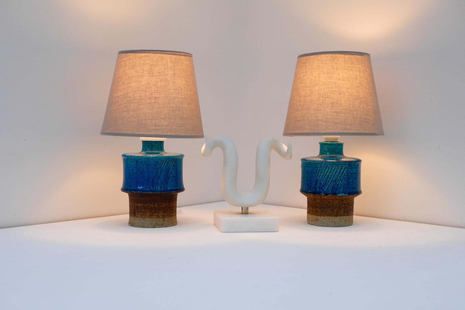 Mid-Century Modern Pottery Tafellampen van Inger Persson, Rörstrand, Zweden photo 850.0
