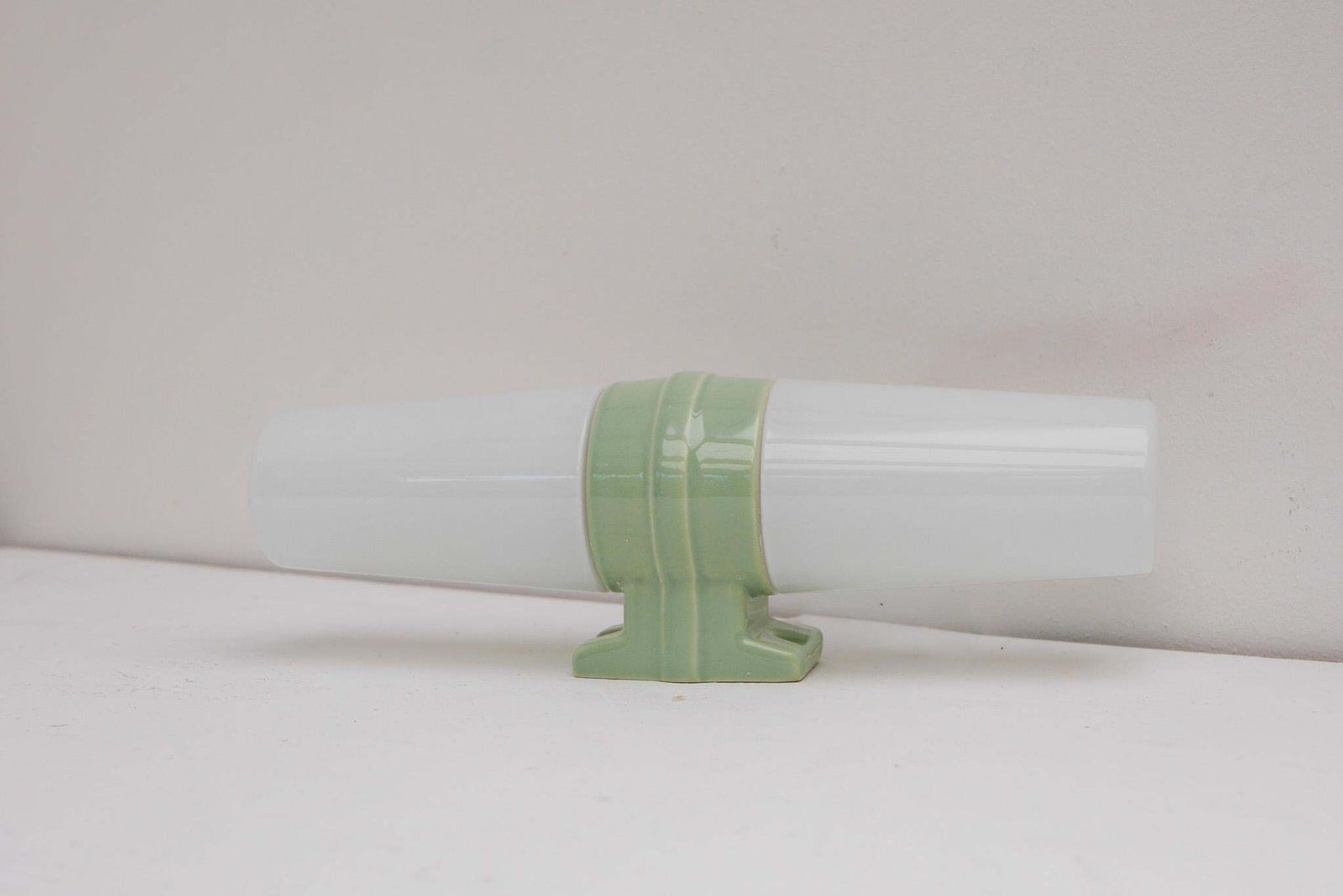 Vintage Porcelain Bathroom Light By Sigvard Bernadotte For Ifö Circa 1960s photo for sale