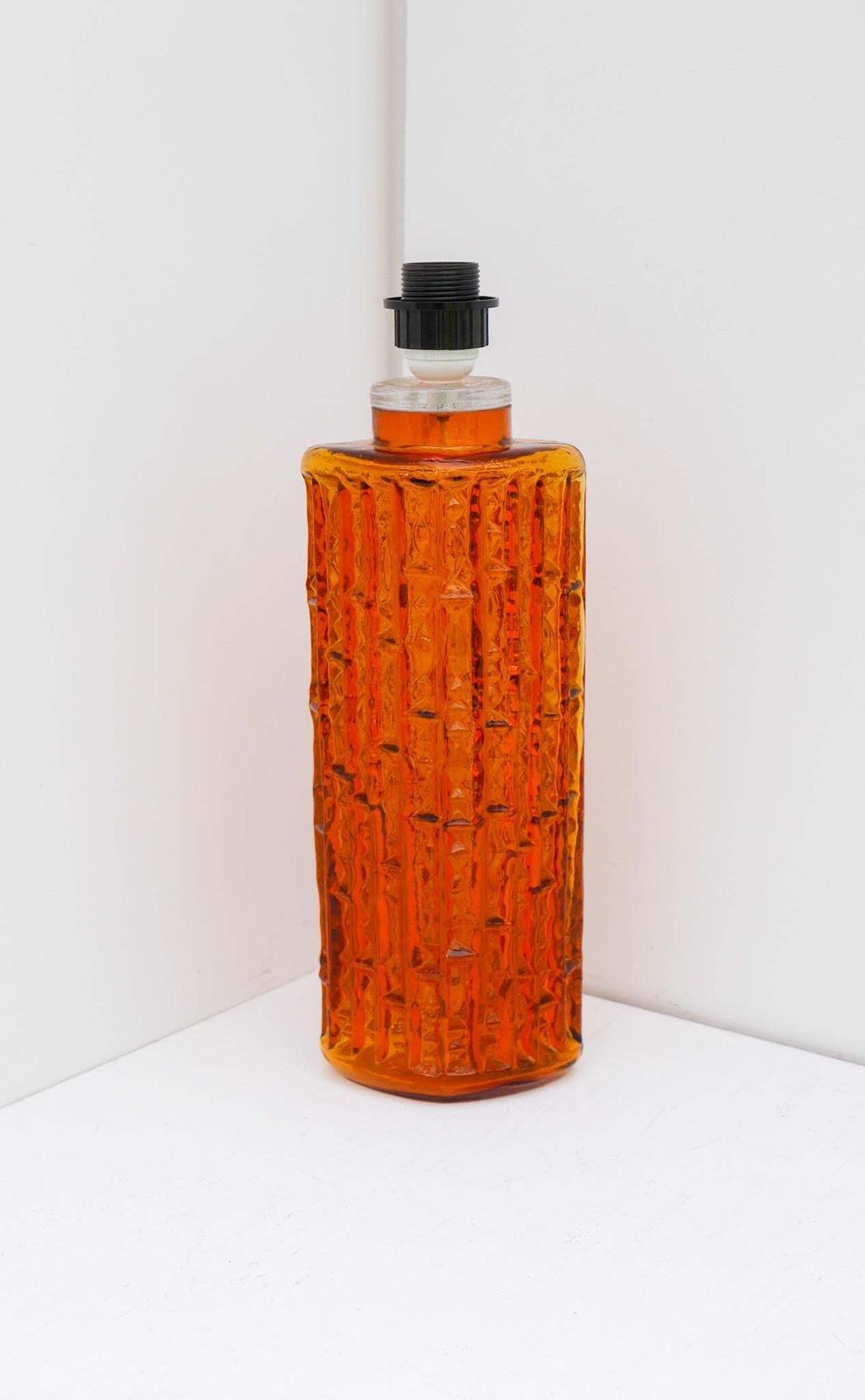 Grand Orange Glass Table Lamp. By Gustav Leek For Orrefors, Sweden photo 793.0