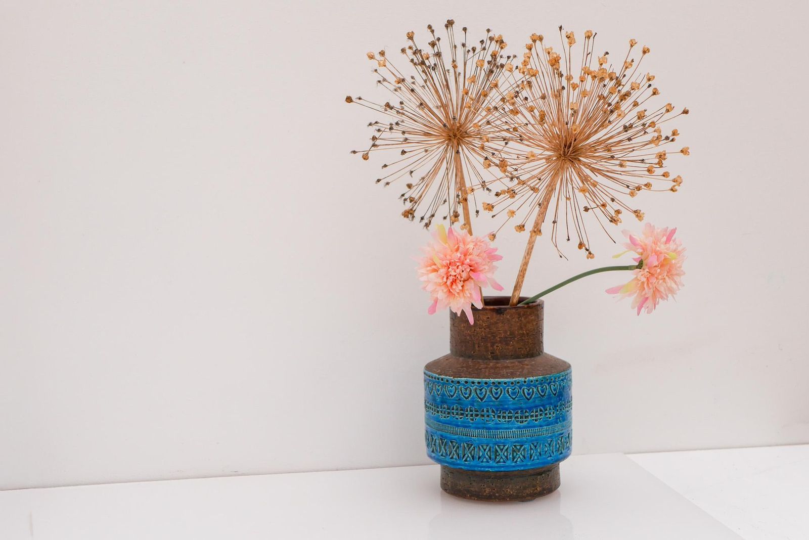 photo buy Bitossi Pottery Vase, Rimini Blue, By Aldo Londi, Italy