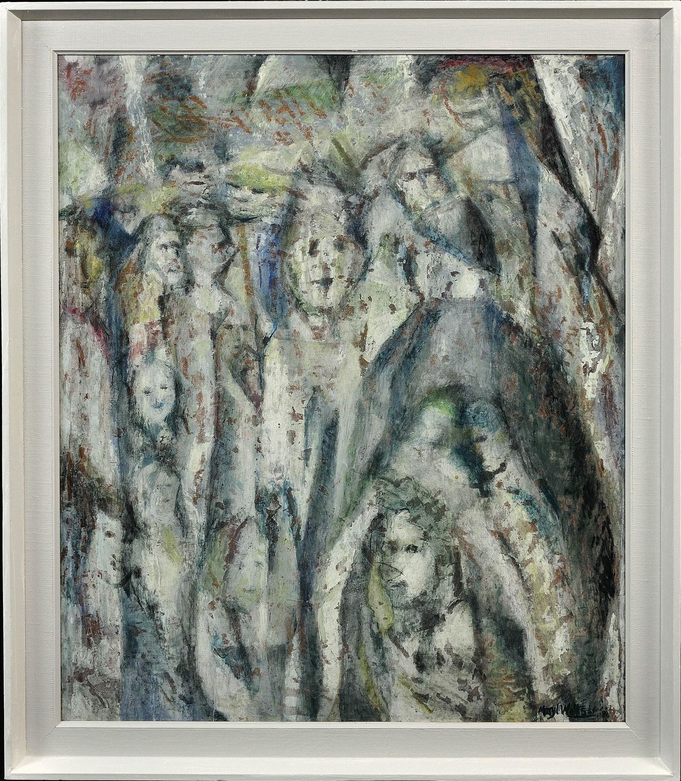 Meryl Watts 1910 To 1992. English. Framed 1960s Original Oil Painting. Eccentric & Bohemian. Modern Mid 20th Century Welsh. Painted In Porthmadog.