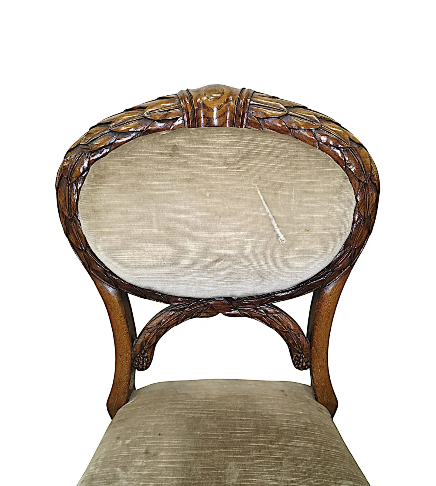 Zeer fraaie set van vier Ierse massief eiken eetkamerstoelen uit de 19e eeuw, gestempeld 'Strahan' of Dublin photo Meubels