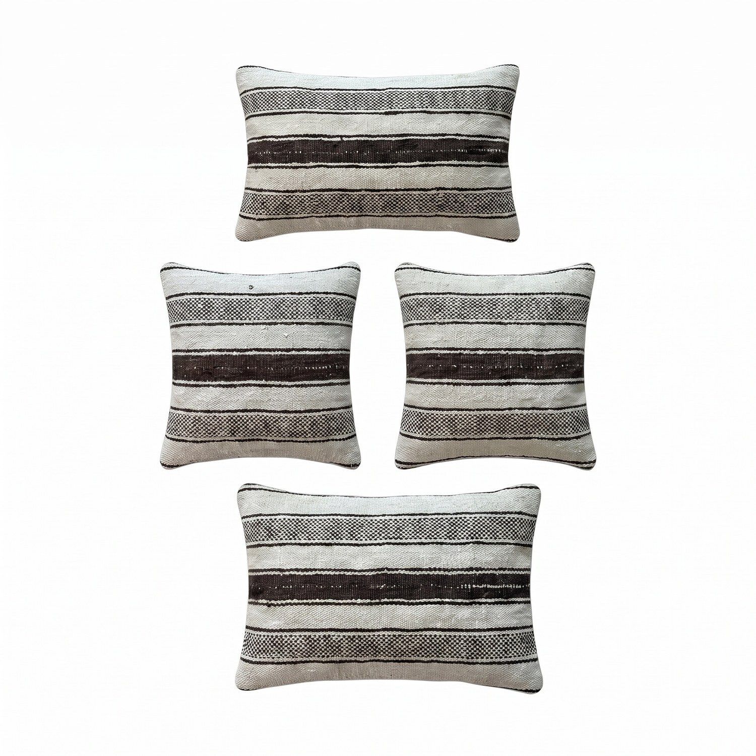 Housse de coussin lombaire kilim anatolien 40 x 60 cm, lot de quatre photo furniture