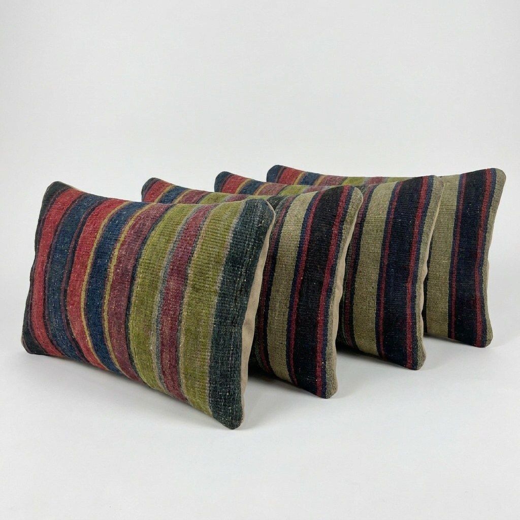 Turkische kilim lumbarkussenhoes 40 x 60 cm, set van vier photo furniture