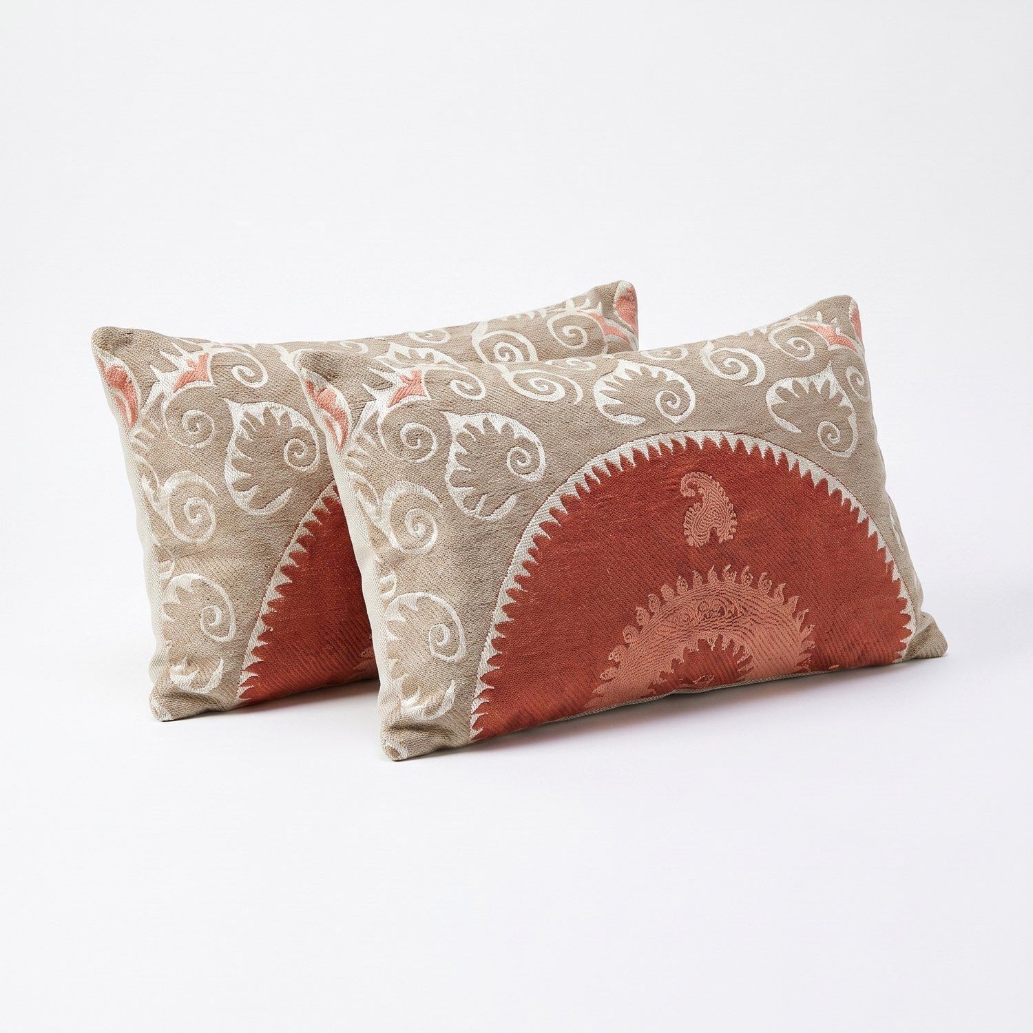 Uzbek Suzani Bedding Pillow Cover 43 X 76 Cm   Set Of Two photo for sale