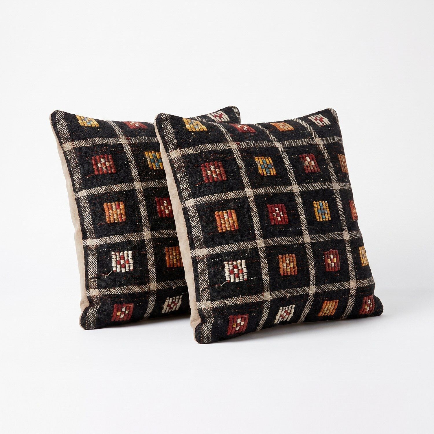Turkish Oushak Kilim Pillow Cover 48 X 50 Cm   Set Of Two photo for sale